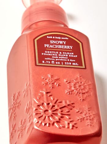 Snowy Peach Berry Foaming Hand Soap 8.75 fl oz - 2 Pack Full Size, Gentle & Clean Bath & Body Wash (Packaging May Vary) - Perfect for Home, Office & Gift Giving