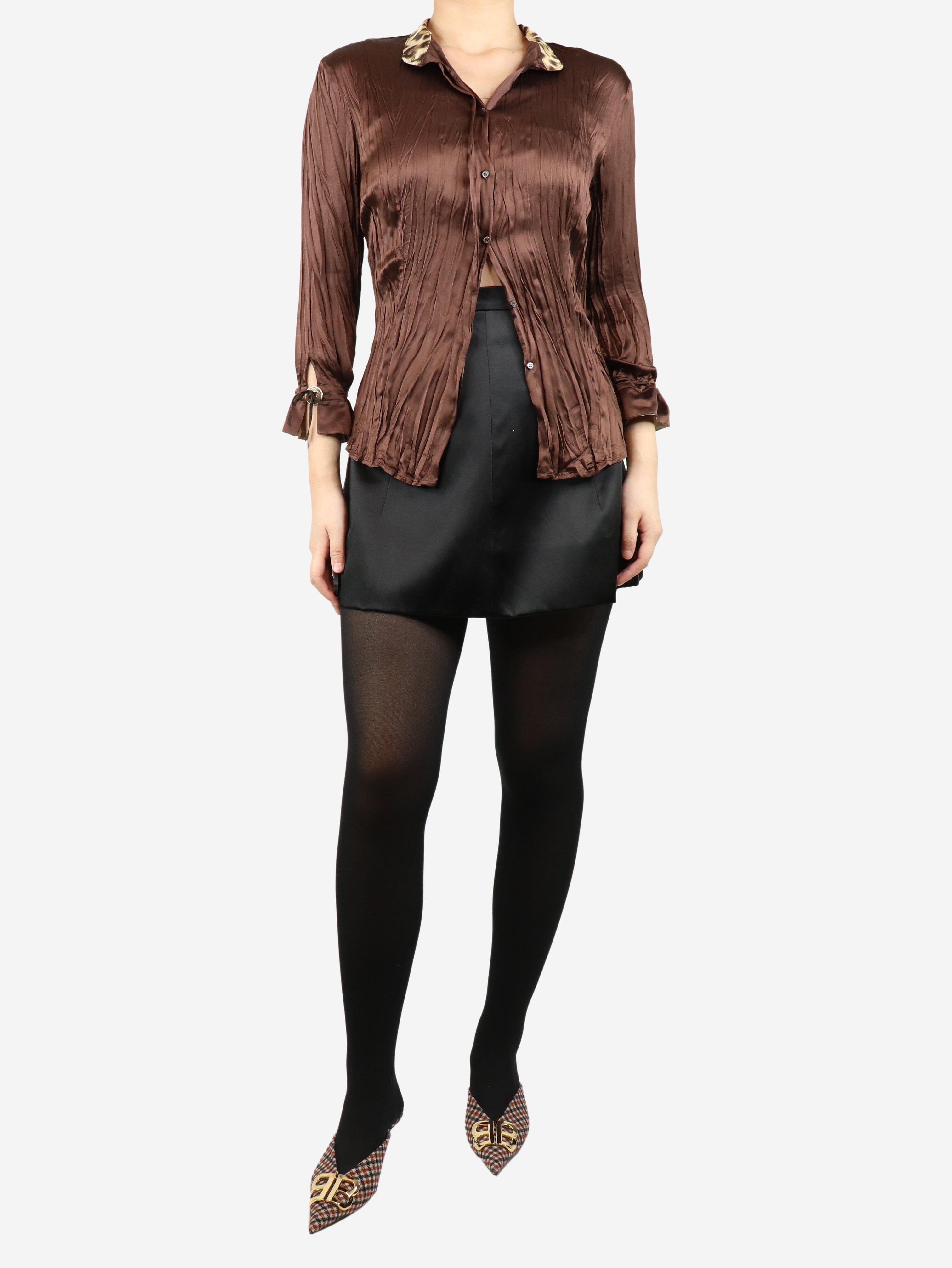 Elegant Black Satin Mini Skirt - UK Size 8 | Perfect for Night Out, Party & Date Night | Women's Fashion