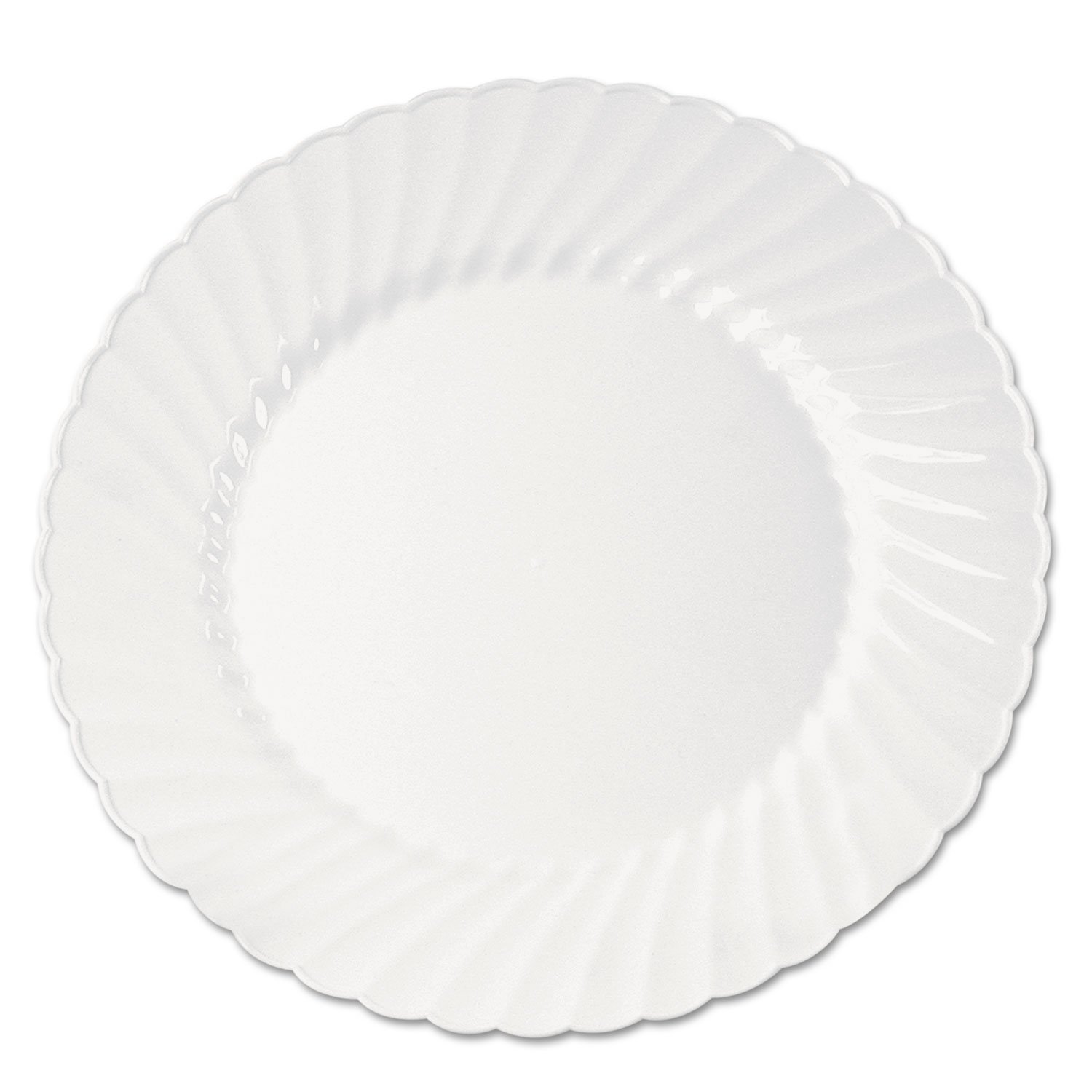 Classicware 9-Inch White Round Plastic Plates - 10-Pack, Durable & Disposable Dinnerware for Parties, Picnics, BBQs & Everyday Use