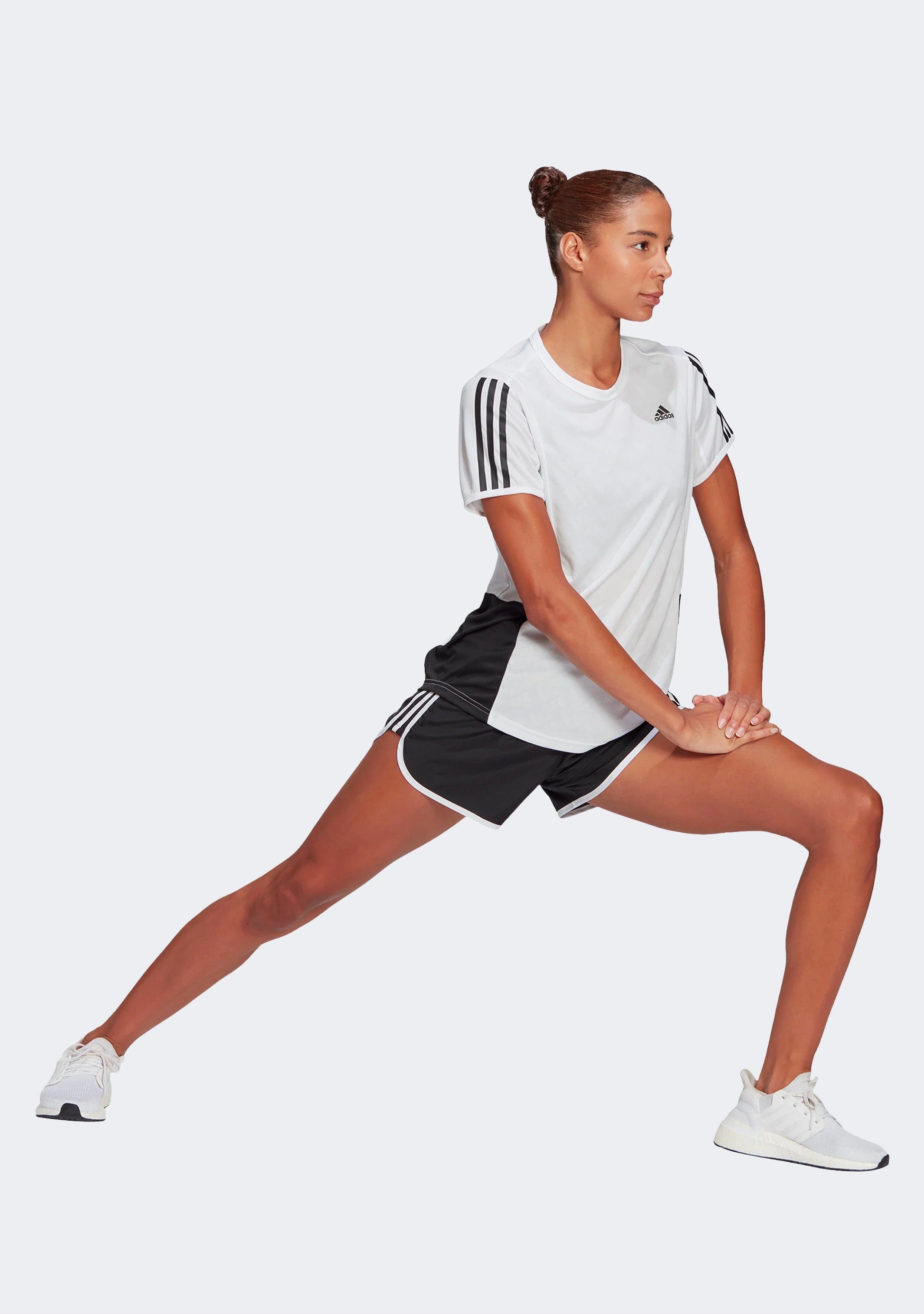 Adidas Women's Marathon 20 4-Inch 3-Stripe Running Shorts - Lightweight Athletic Shorts for Training, Gym & Outdoor Workouts