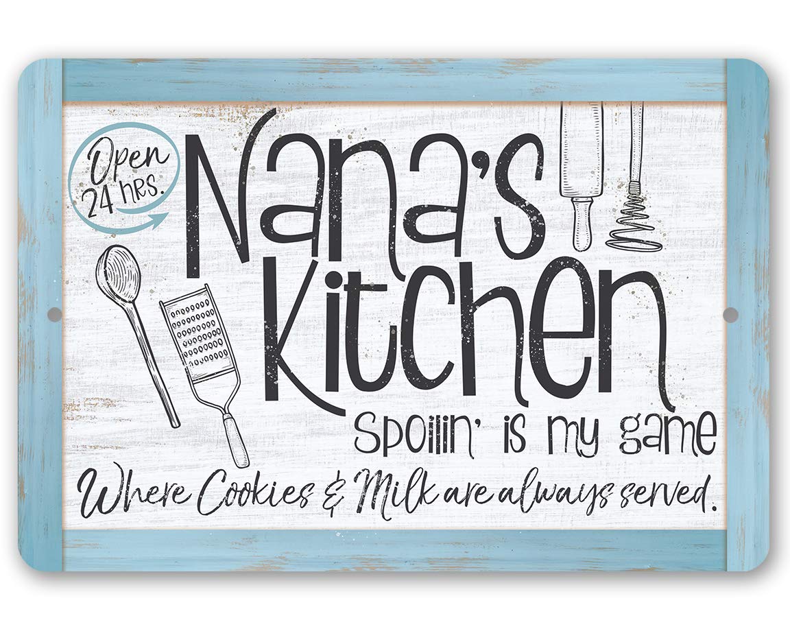 Vintage Rustic Metal Kitchen Wall Sign - Farmhouse Decor for Indoor & Outdoor Use - Perfect for Home, Cafe, and Restaurant Decorations