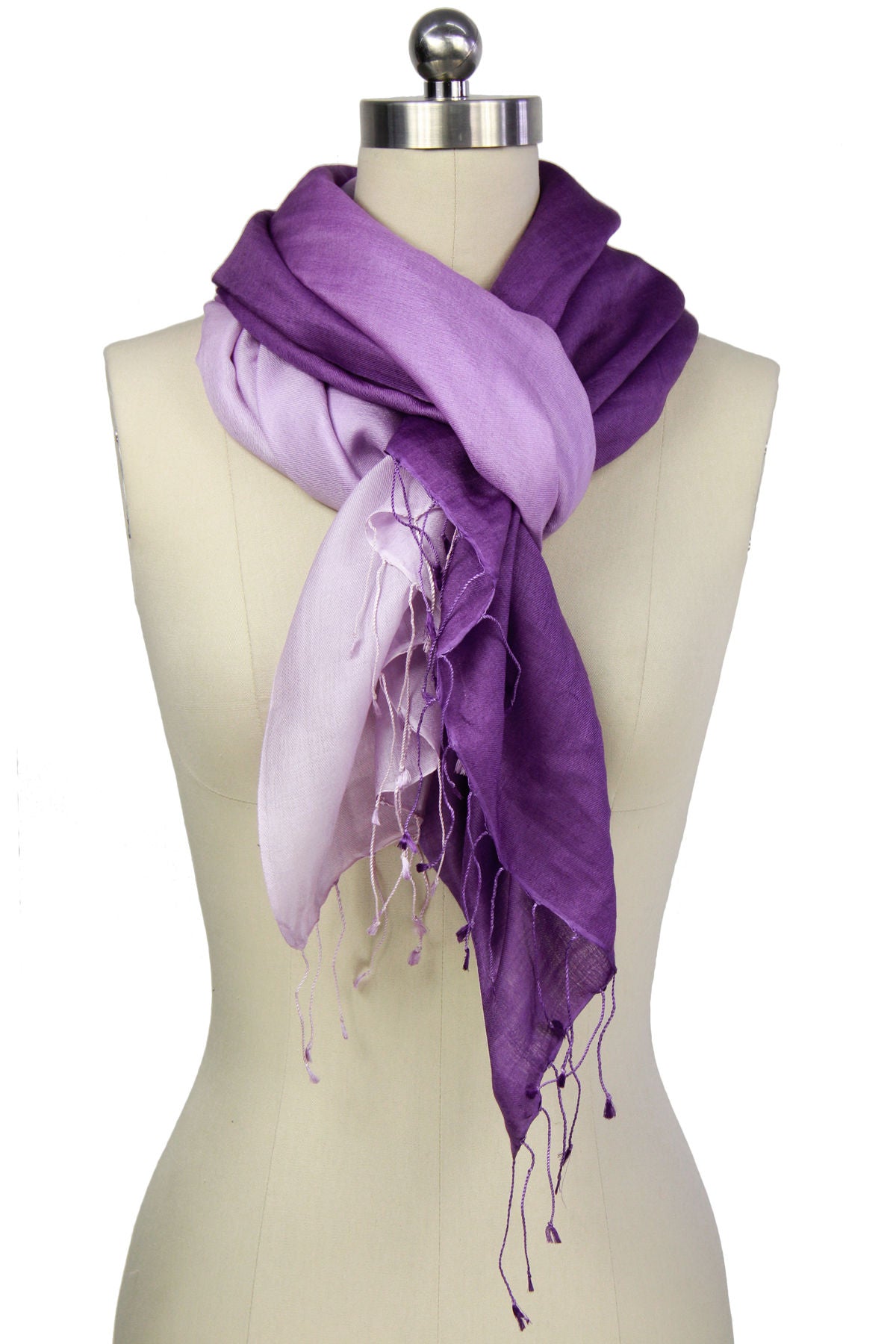 Arielle Summer Ombre Cashmere Pashmina Scarf - Soft & Lightweight Shawl Wrap for Women - Perfect for Travel, Beach & Evening Outfits