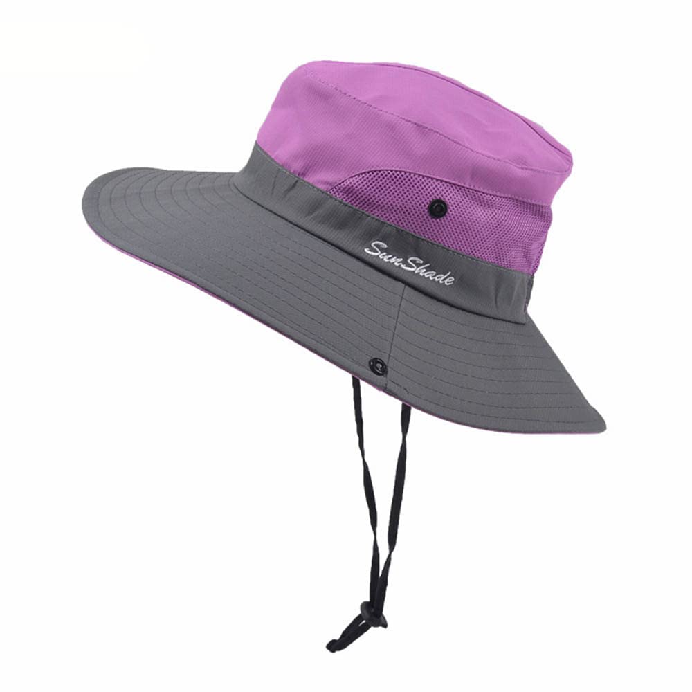 Weimostar Women's Wide Brim Sun Hat - Foldable UPF 50+ Summer Beach Hat with Ponytail Hole, Breathable Mesh for Fishing, Gardening & Outdoor Activities