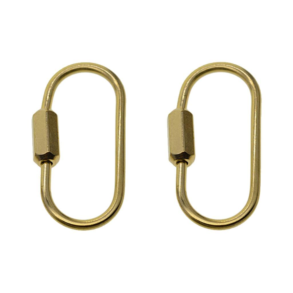 Enakshi 2/6 Piece Brass Screw Lock Keychain Rings - Jewelry Making Supplies for DIY Crafts, Beading & Keychains - Secure Hanging Rings for Necklaces, Bracelets & Key Accessories