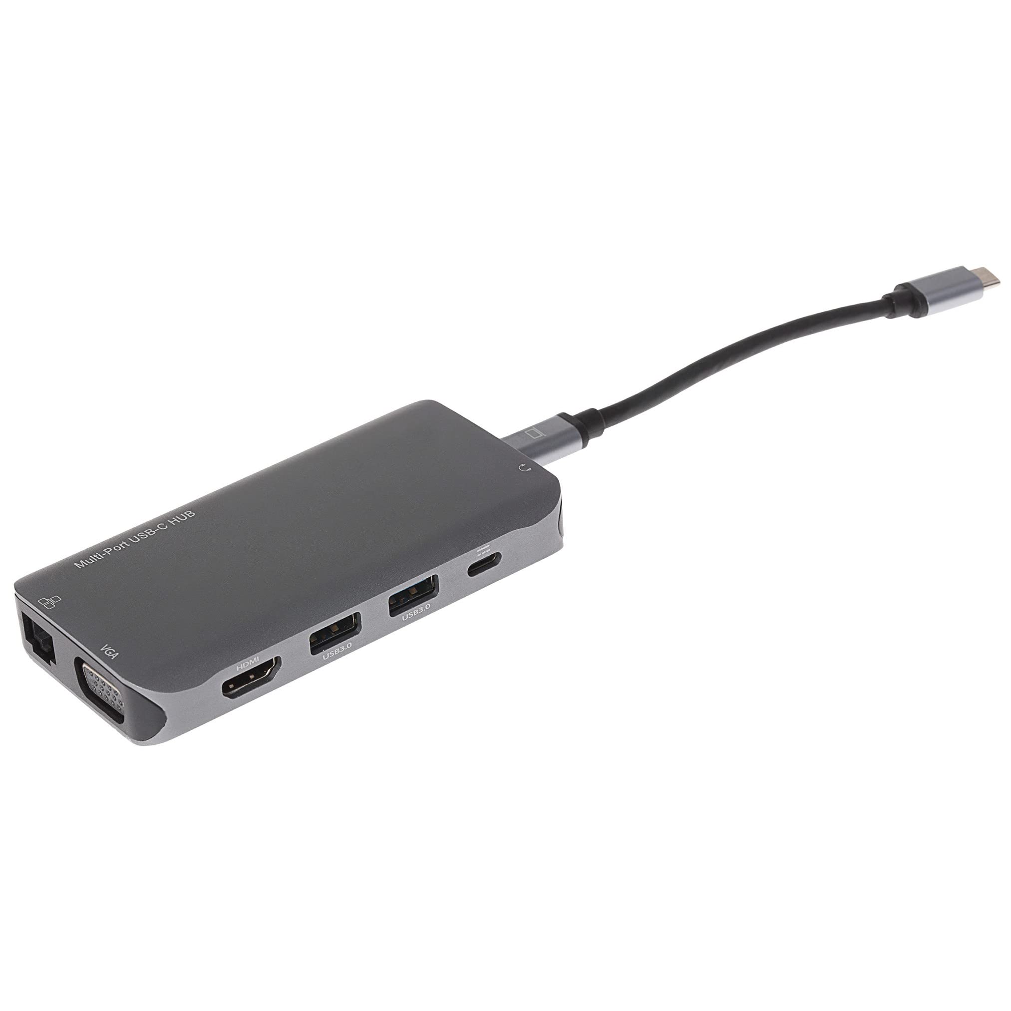 Nikkai 11-in-1 USB C Hub Adapter with 3x USB 3.0 Ports, 4K HDMI, Ethernet, VGA, 100W PD Charging, SD/TF Card Reader - Compatible with MacBook Pro/Air, Dell XPS, Lenovo ThinkPad - Perfect for Home Office, Remote Work & Travel