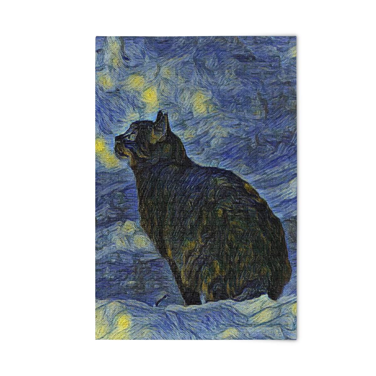 AGONA 1000 Piece Jigsaw Puzzle for Adults - Van Gogh Oil Painting Black Cat Puzzle, Educational & Fun Family Game, DIY Wall Art for Home Decor | Perfect for Relaxation, Stress Relief & Family Bonding