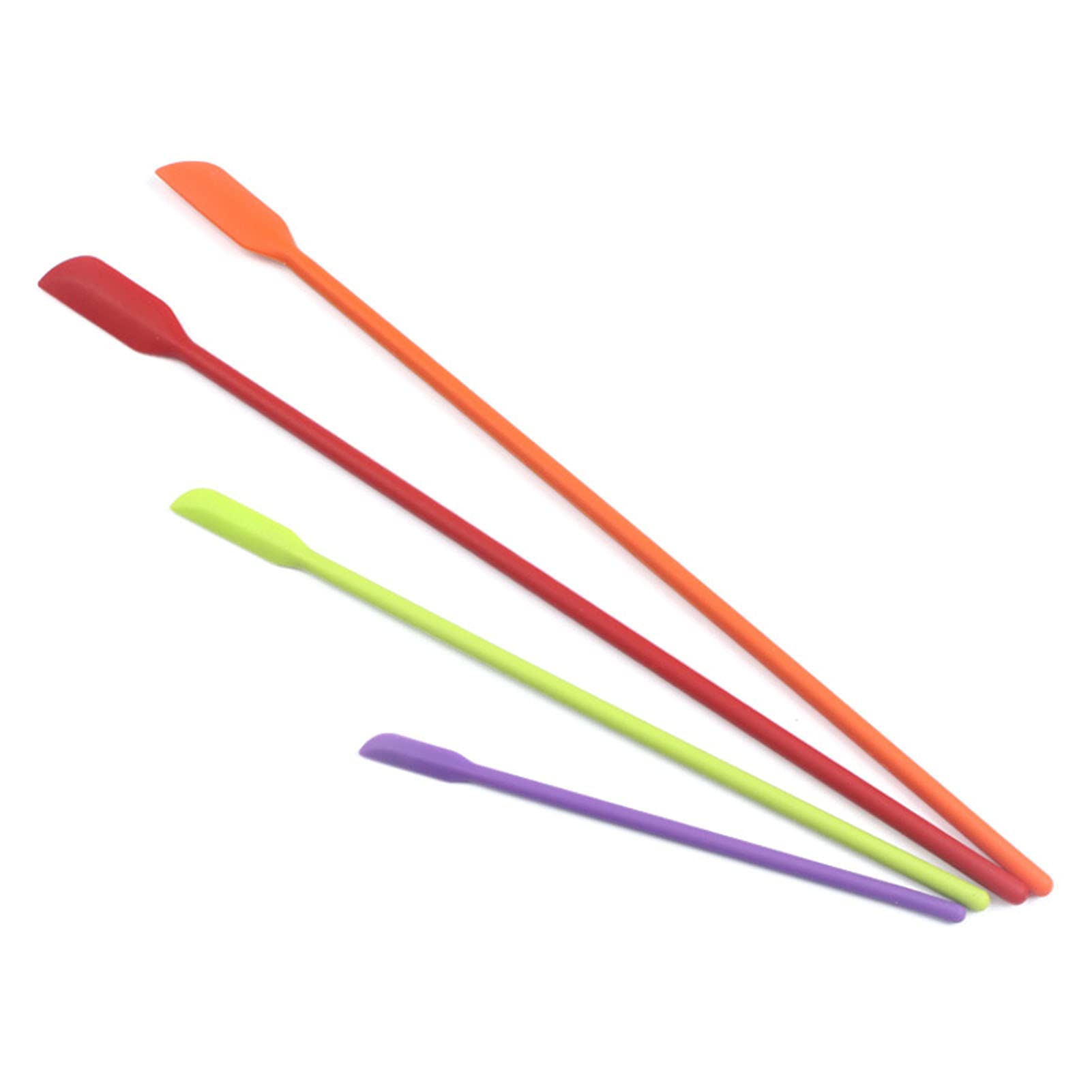 4 PCS Silicone Beauty Spatula Set - Mini Makeup Spatulas for Cosmetics & Kitchen Jars - Small Flexible Spatulas for Creams, Lotions & Cooking - Perfect for Skincare, Makeup Removal & Food Prep (3 Sizes)