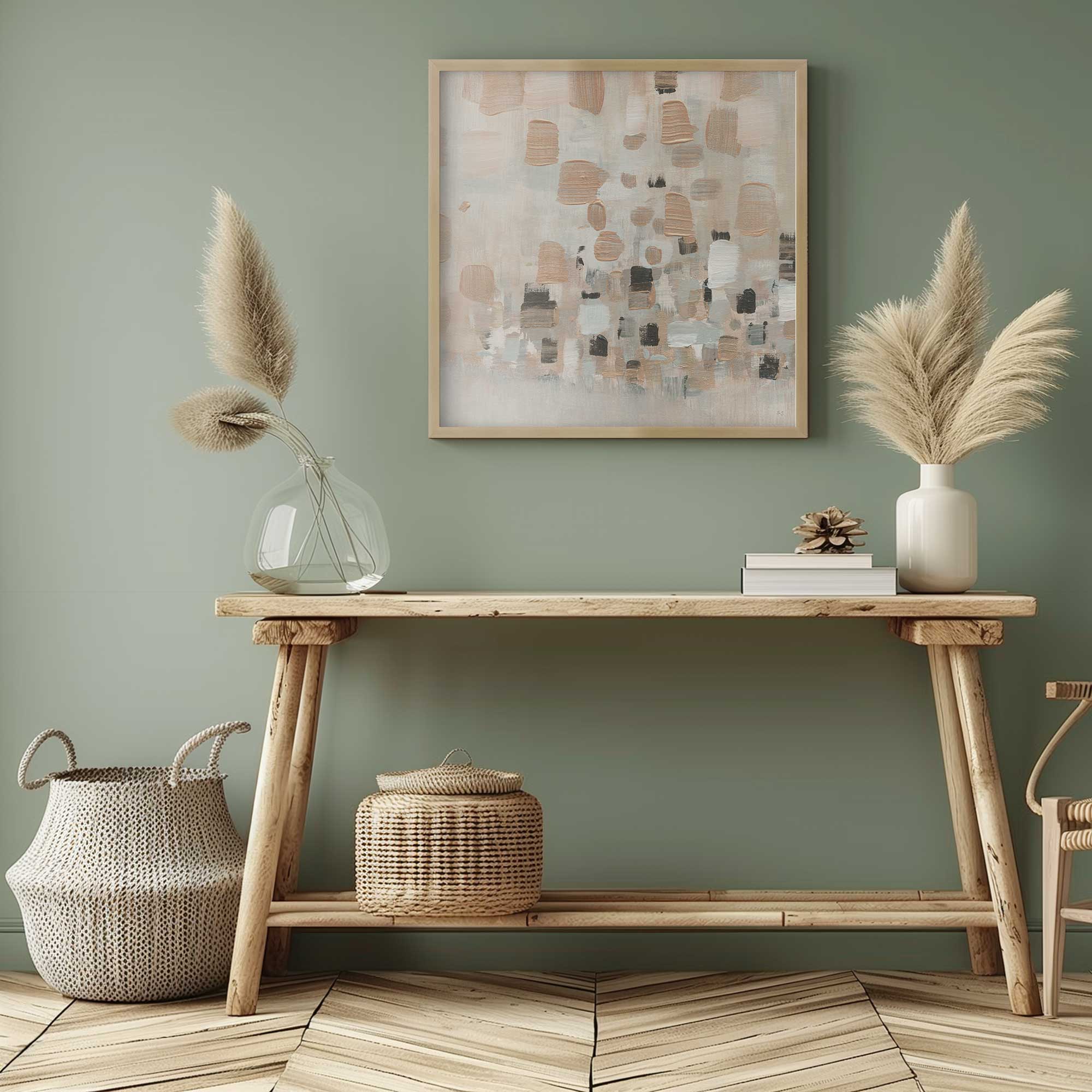 Earthen Harmony Abstract Print Wall Art - Modern Boho Home Decor for Living Room, Bedroom & Office