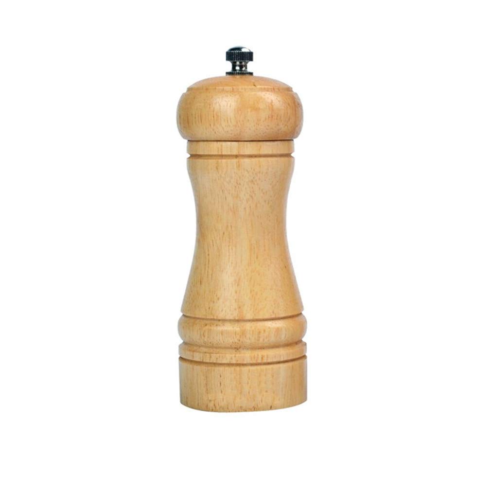 Premium Wooden Salt and Pepper Grinder Set - 5 Inch (14cm) Tall with Ceramic Rotor & Adjustable Coarseness - Perfect for Kitchen, Dining Table, and Gourmet Cooking