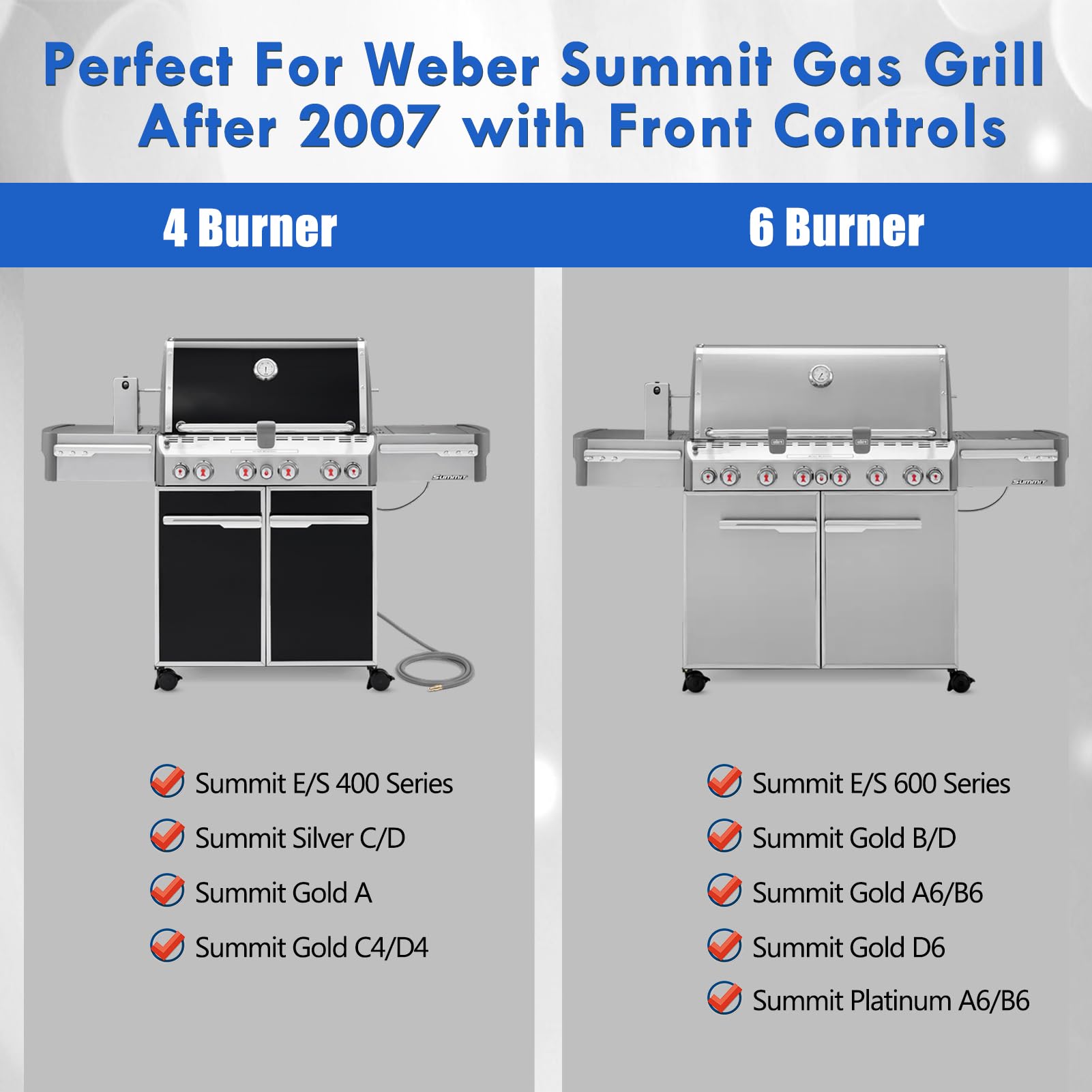 Weber Summit 400 600 Series Cast Iron Reversible Grill Griddle Pan Replacement Parts - Compatible with S-470, S-670, E-470, E-670, E-420, E-450, Summit Gold A/B/D, A6/B6/C4/D4/D6 Models - Perfect for Outdoor BBQ, Camping & Backyard Cooking