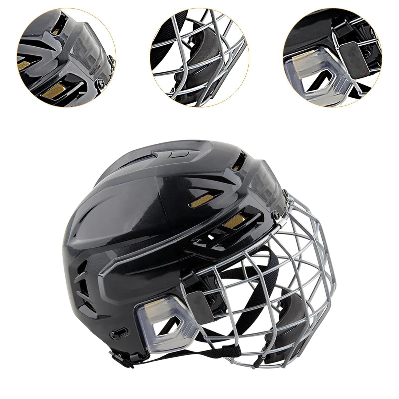 Best Ice Hockey Helmet with Cage - Breathable & Sturdy Head Protection for Practice & Games - Perfect for Youth & Adult Hockey Players