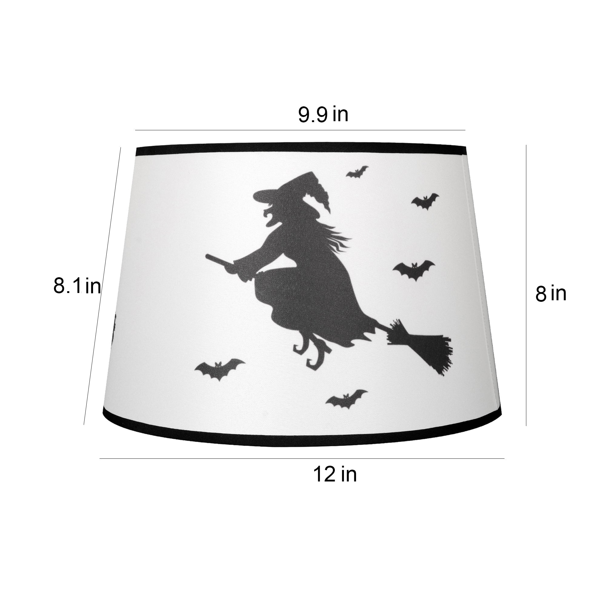 Halloween Round Empire Lamp Shade Set of 2 - 10x12x8 Inches - Carro Home Collection Limited Edition - Perfect for Spooky Decor, Living Room & Bedroom Lighting