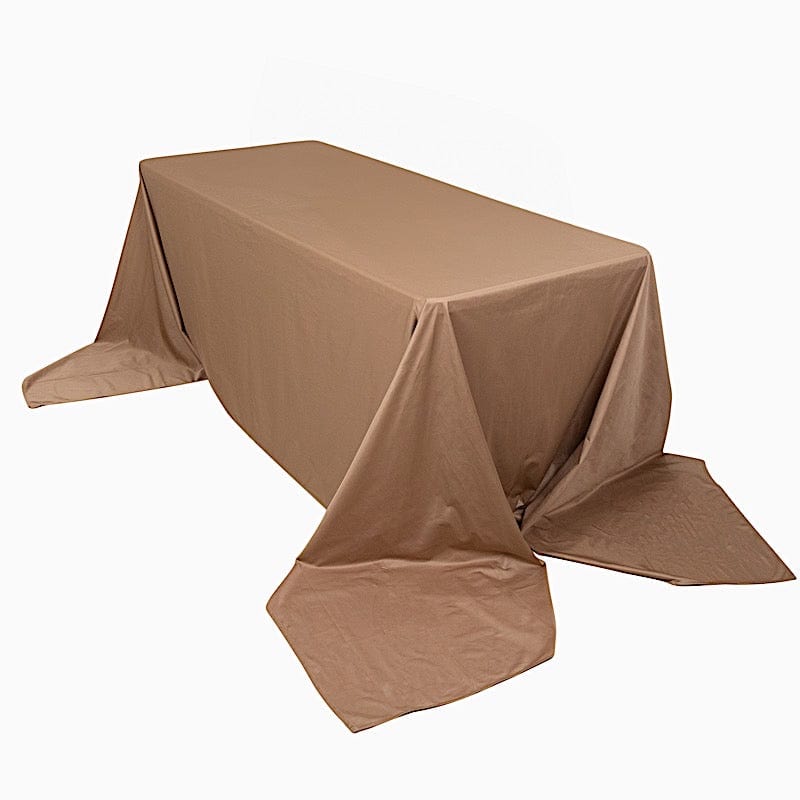 90 x 156 Inch Scuba Polyester Rectangular Tablecloth - Waterproof & Wrinkle-Resistant Dining Table Cover for Parties, Weddings & Events