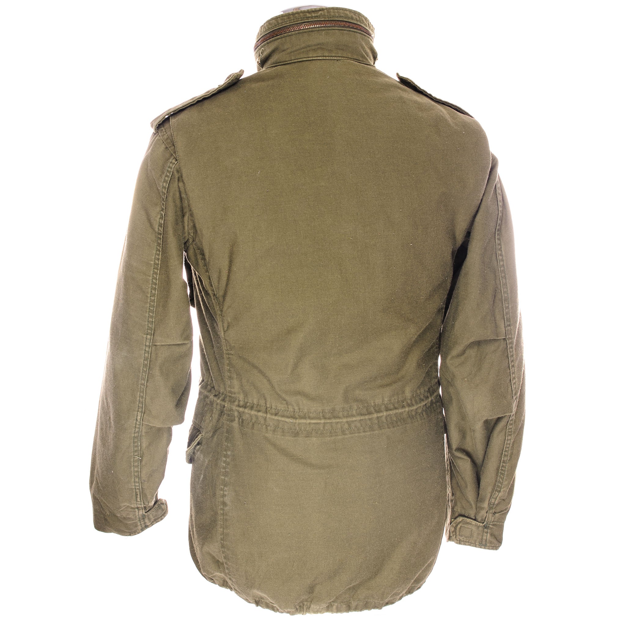 Vintage US Army M-1965 M65 Field Jacket 1980s Small Long - Military Green Tactical Outerwear for Outdoor Camping & Hiking