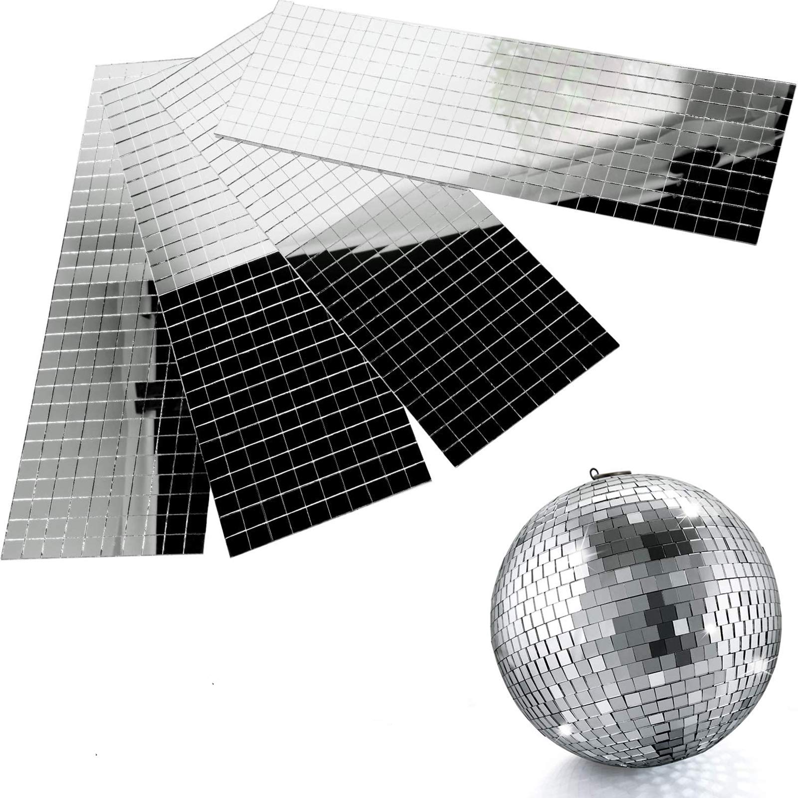 Self-Adhesive Mini Square Glass Mosaic Tiles - 10x10mm, 1200pcs - DIY Craft Decor for Home, Mirror, Wall, Furniture & Art Projects - Perfect for Scrapbooking, Jewelry Making & Home Improvement