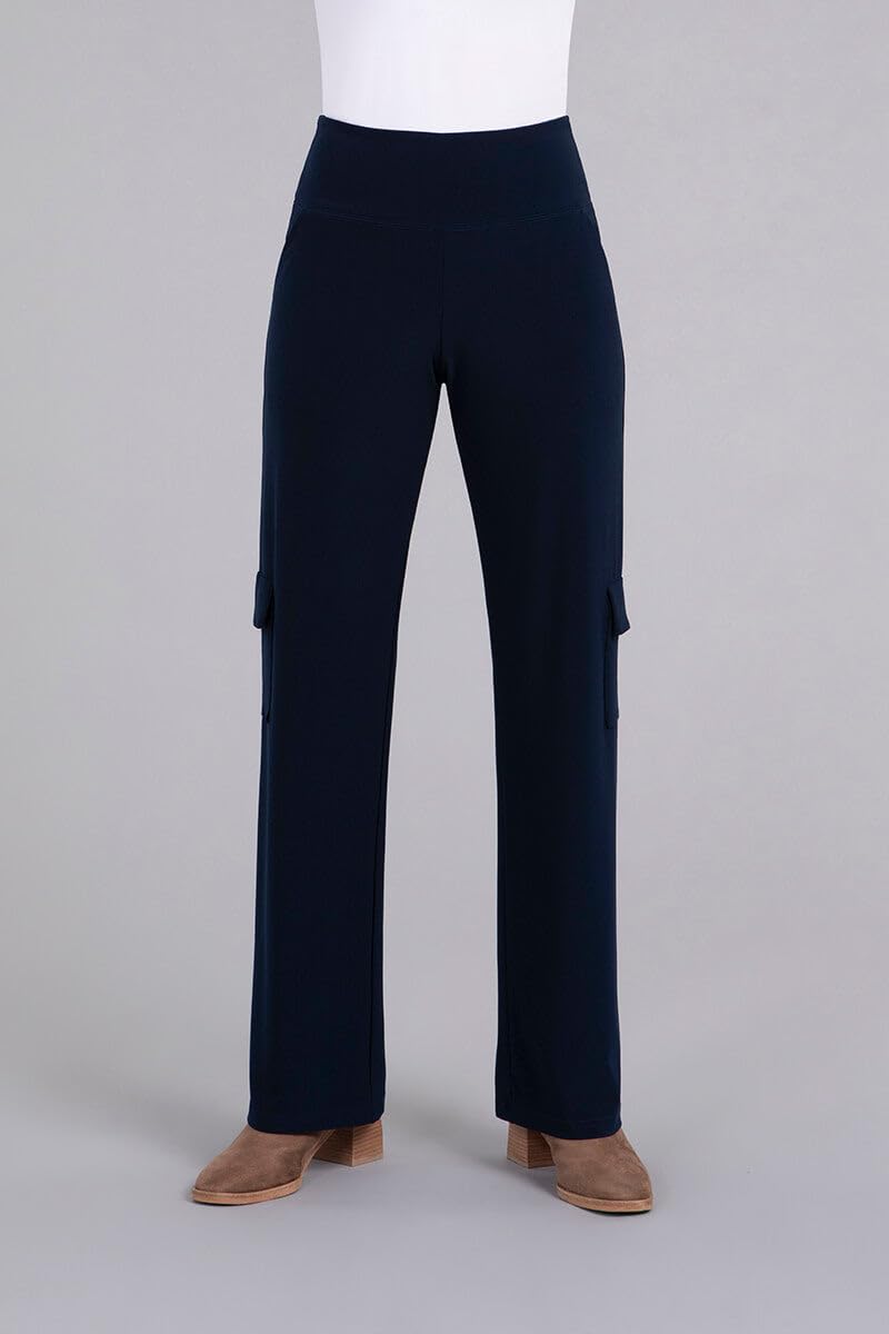 Women's Safari Straight Leg Pants - Navy Blue Size 8 | Comfortable Casual Trousers for Outdoor Adventures, Travel & Everyday Wear