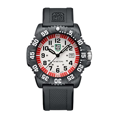 Dial: White/Red, Numbers: Black