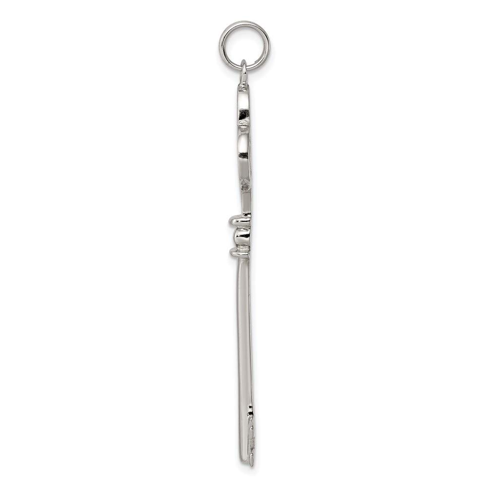 Vintage Black Bow Sterling Silver Skeleton Key Pendant Necklace - Perfect for Gothic Jewelry, Steampunk Fashion & Unique Gifts