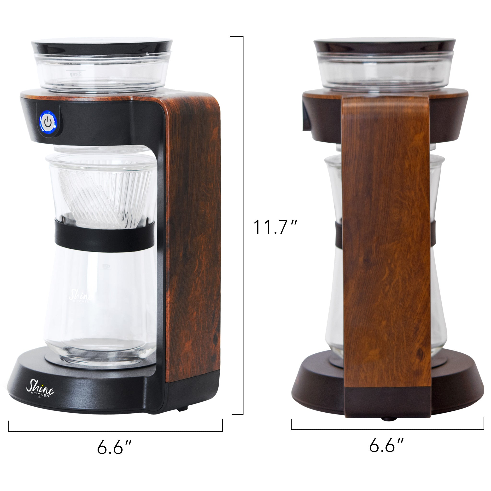 Shine Kitchen Co.® Autopour Automatic Pour Over Coffee Maker - Programmable Drip Coffee Machine with Precise Temperature Control for Home, Office & Cafe Use