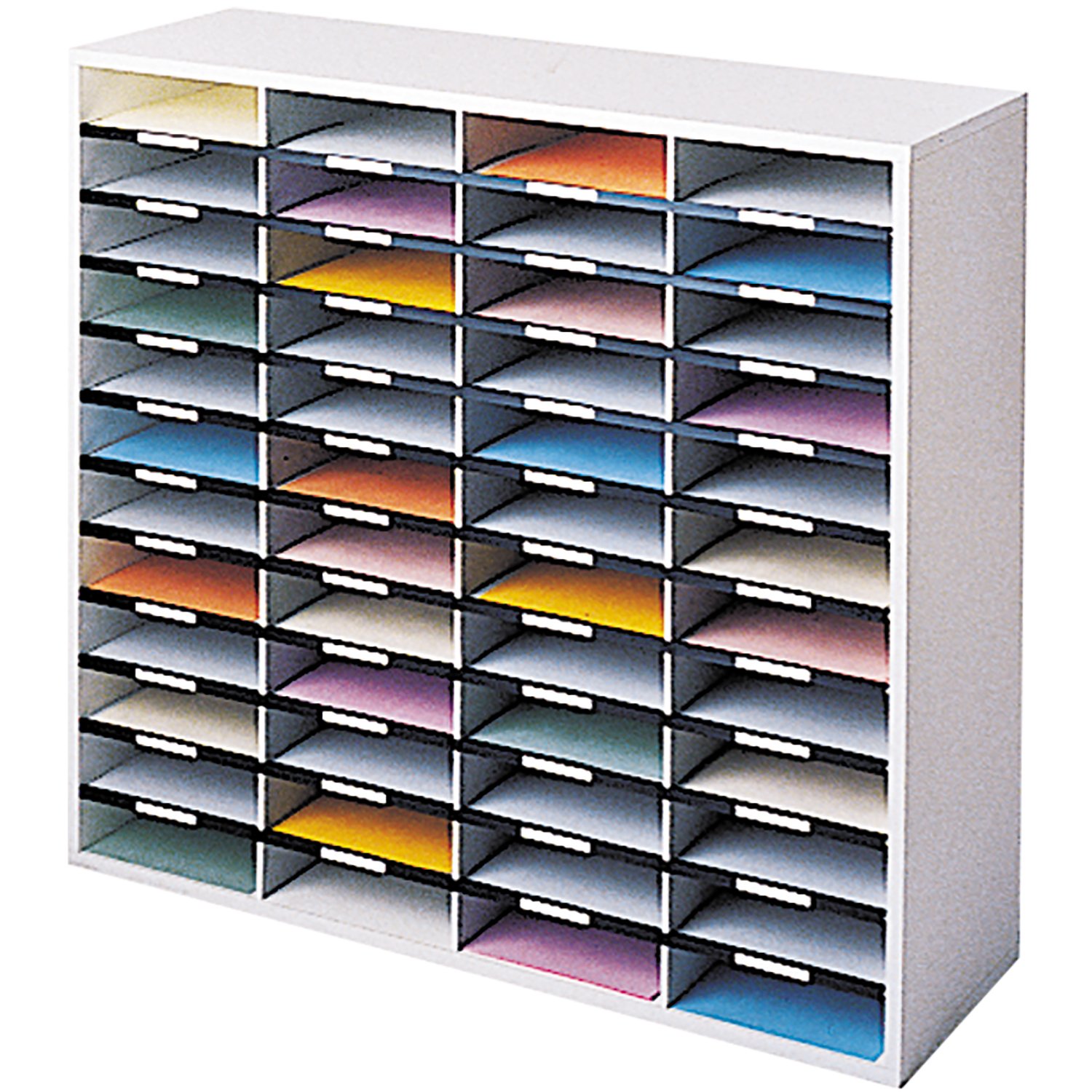 Fellowes 25081 48-Pocket Literature Organizer - Letter Size File Sorter with 38.25