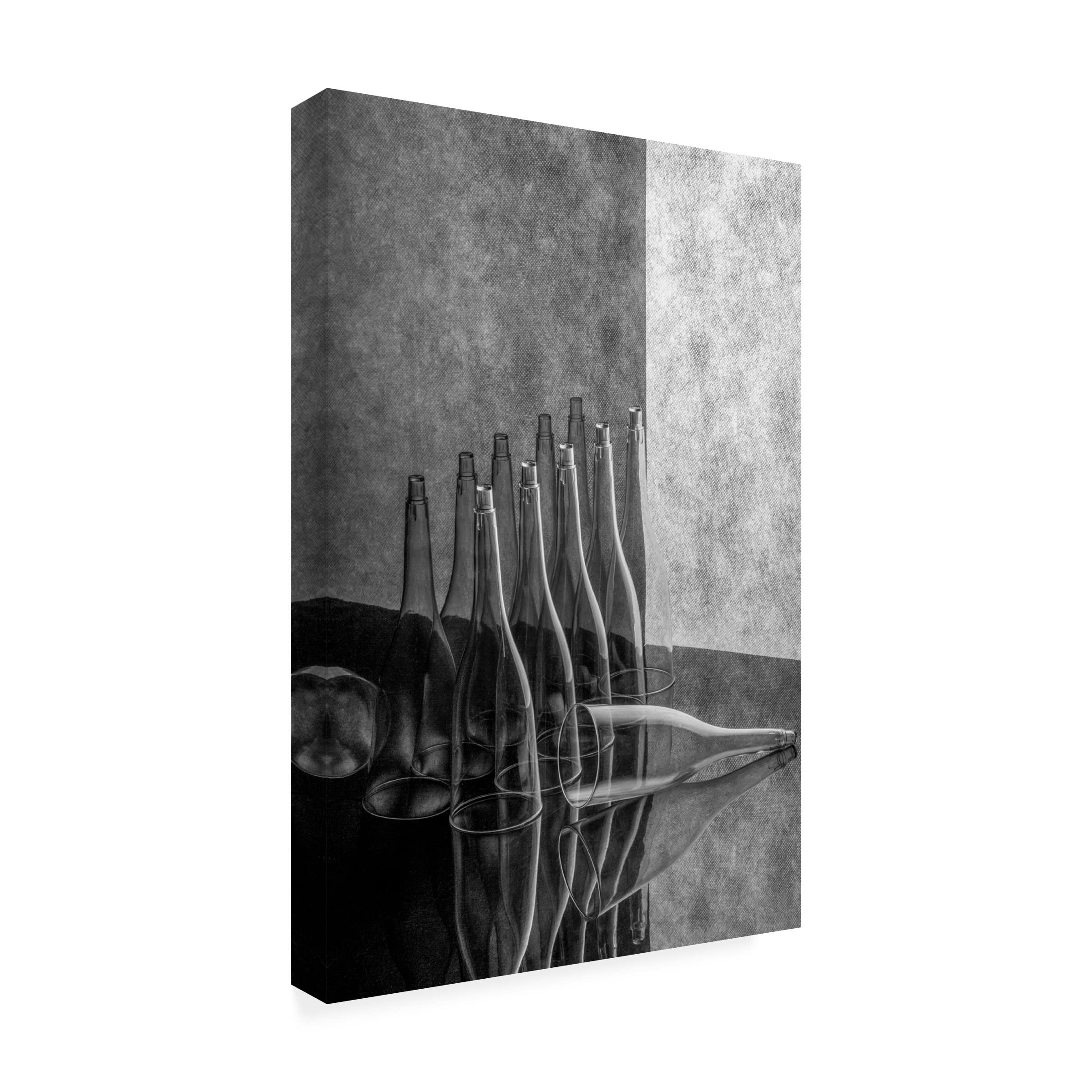 Brig Barkow 'Still Life With Transparent Figures' Canvas Wall Art Print - Modern Abstract Painting for Living Room, Bedroom & Office Decor