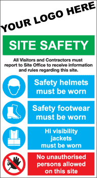 Multi Message Safety Sign - High Visibility Warning Signs for Construction, Warehouse & Industrial Use - OSHA Compliant Safety Labels for Hazard Communication