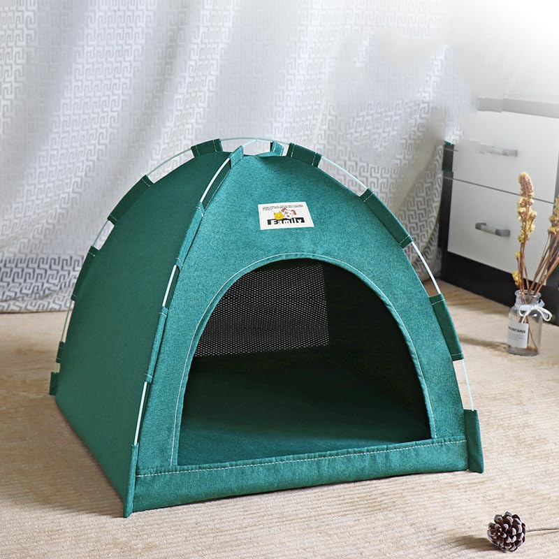 4-Season Portable Pet Tent - Breathable Foldable Cat & Dog Kennel for Indoor/Outdoor Use - Perfect for Camping, Travel, and Backyard