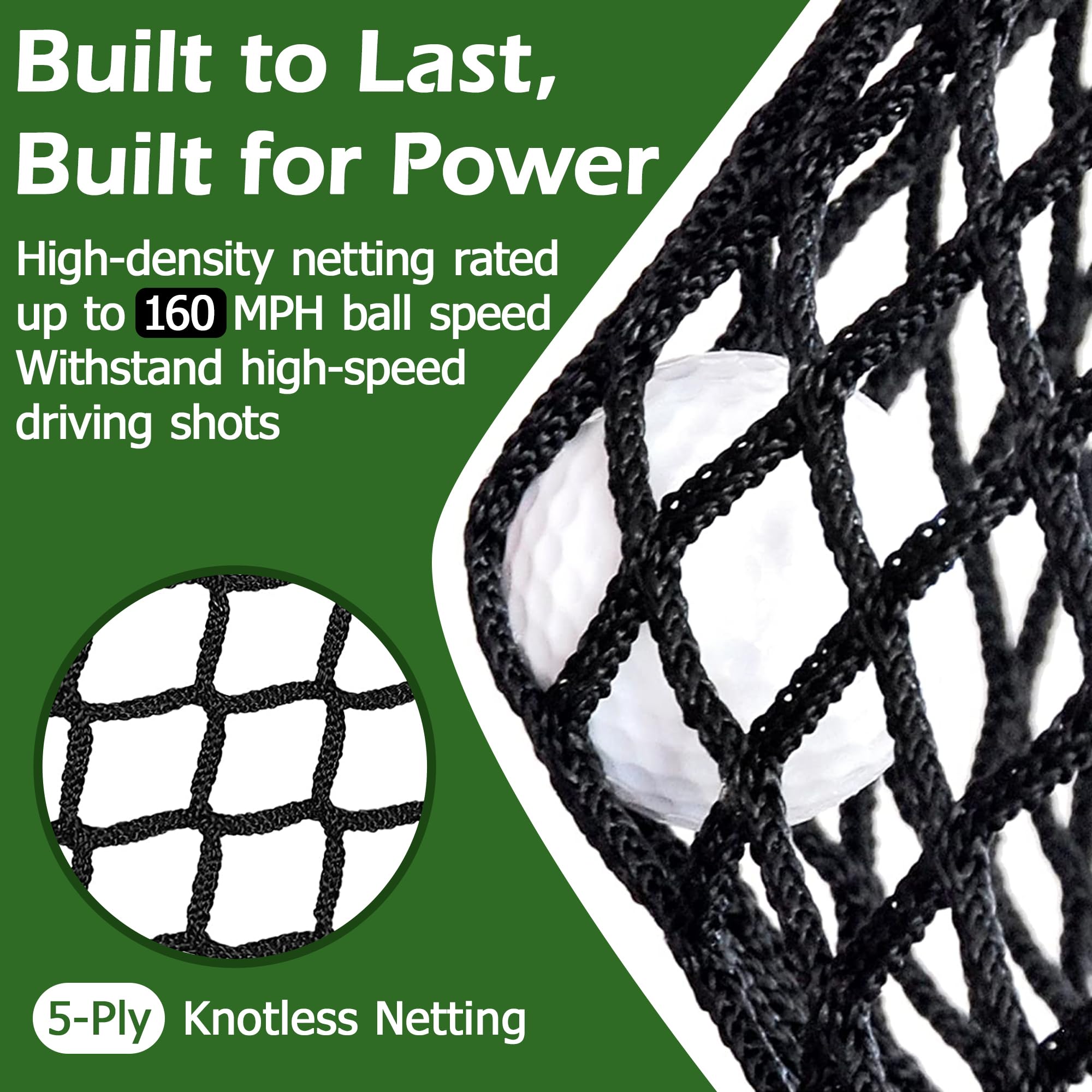 Premium 10x7ft Golf Practice Net for Backyard & Driving Range - Heavy Duty Golf Hitting Net with Tri-Turf Mat - Indoor/Outdoor Golf Training Equipment - Perfect Gift for Golfers & Men - Ideal for Backyard Practice, Driving Range Sessions & Home Golf Training