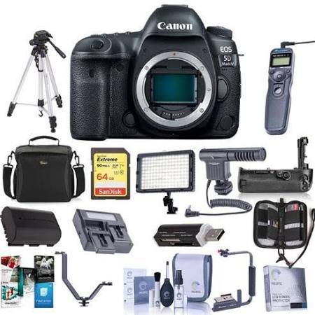 Canon EOS 5D Mark IV DSLR Camera Body with Professional Accessories Bundle - Perfect for Wedding Photography, Travel & Professional Studio Shoots