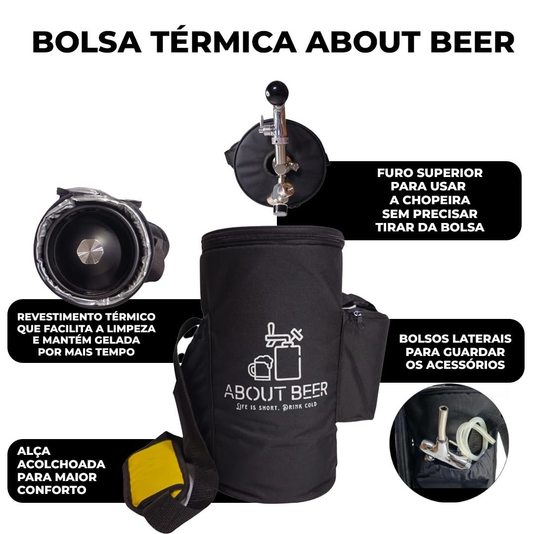 5L Vacuum Beer Keg Transport Bag for Home & Outdoor Use
