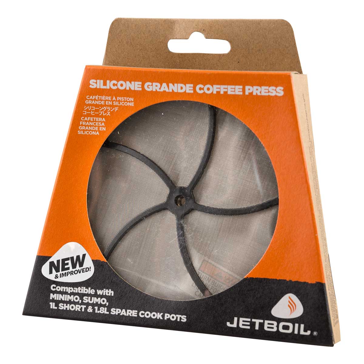 Jetboil Coffee Press Grande Silicone - Portable Coffee Maker for Camping, Hiking & Travel - Compatible with Jetboil Stoves - Durable & Lightweight French Press Accessory
