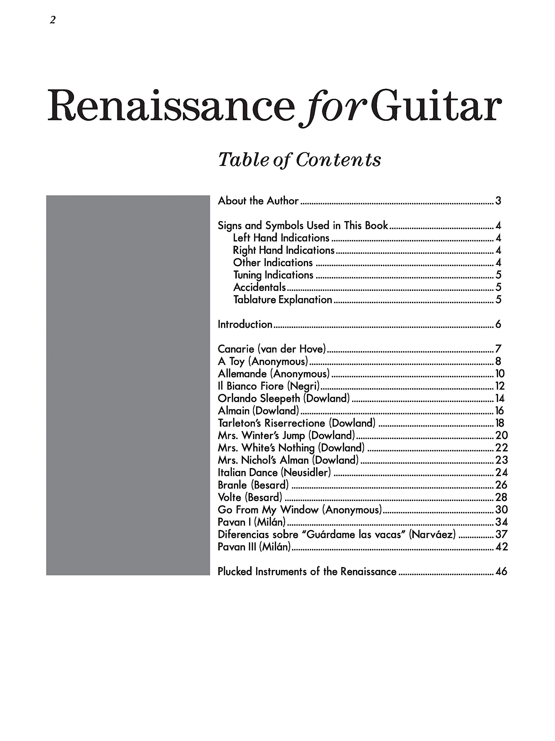 Renaissance Guitar Music Book - Easy to Intermediate Lute Solos Transcribed for Guitar with TAB Notation | Perfect for Classical Guitar Practice & Performance