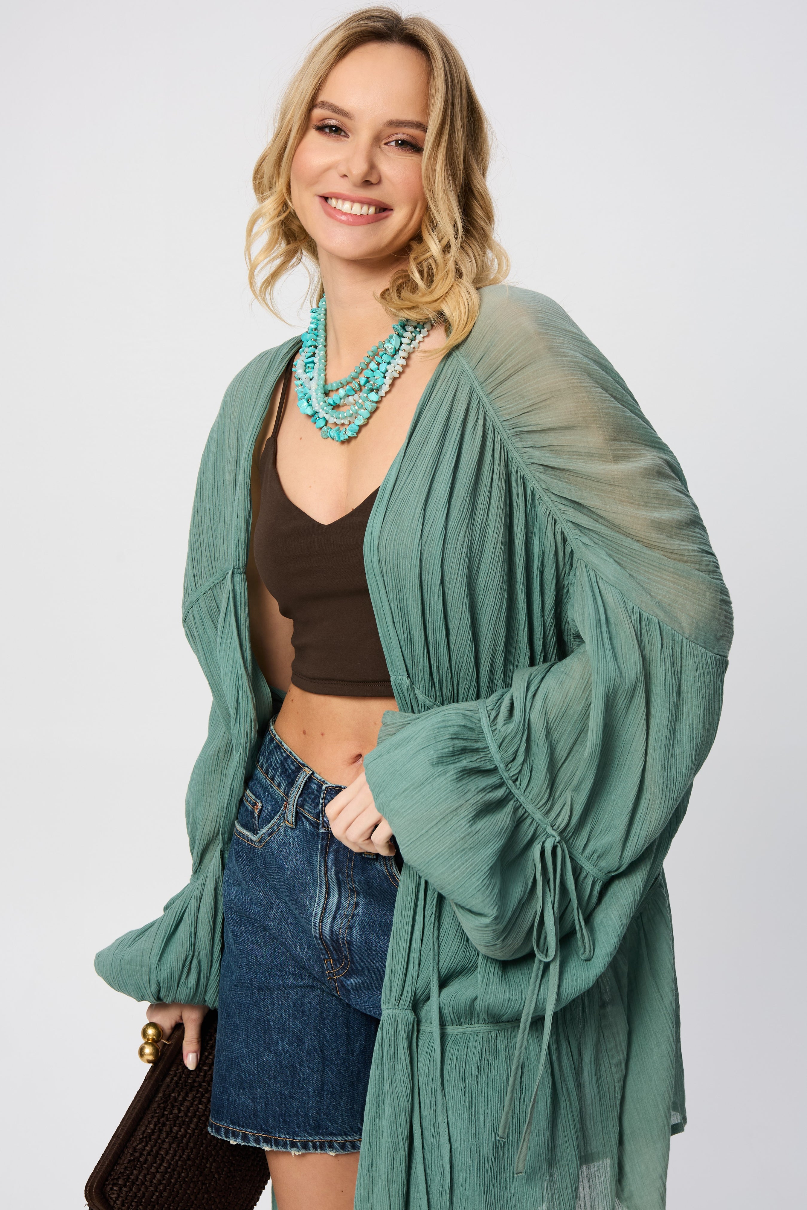 Coastal Breeze Kimono - Lightweight Floral Cover Up for Women | Beach Cover Up, Poolside Lounging, Summer Vacation Outfit