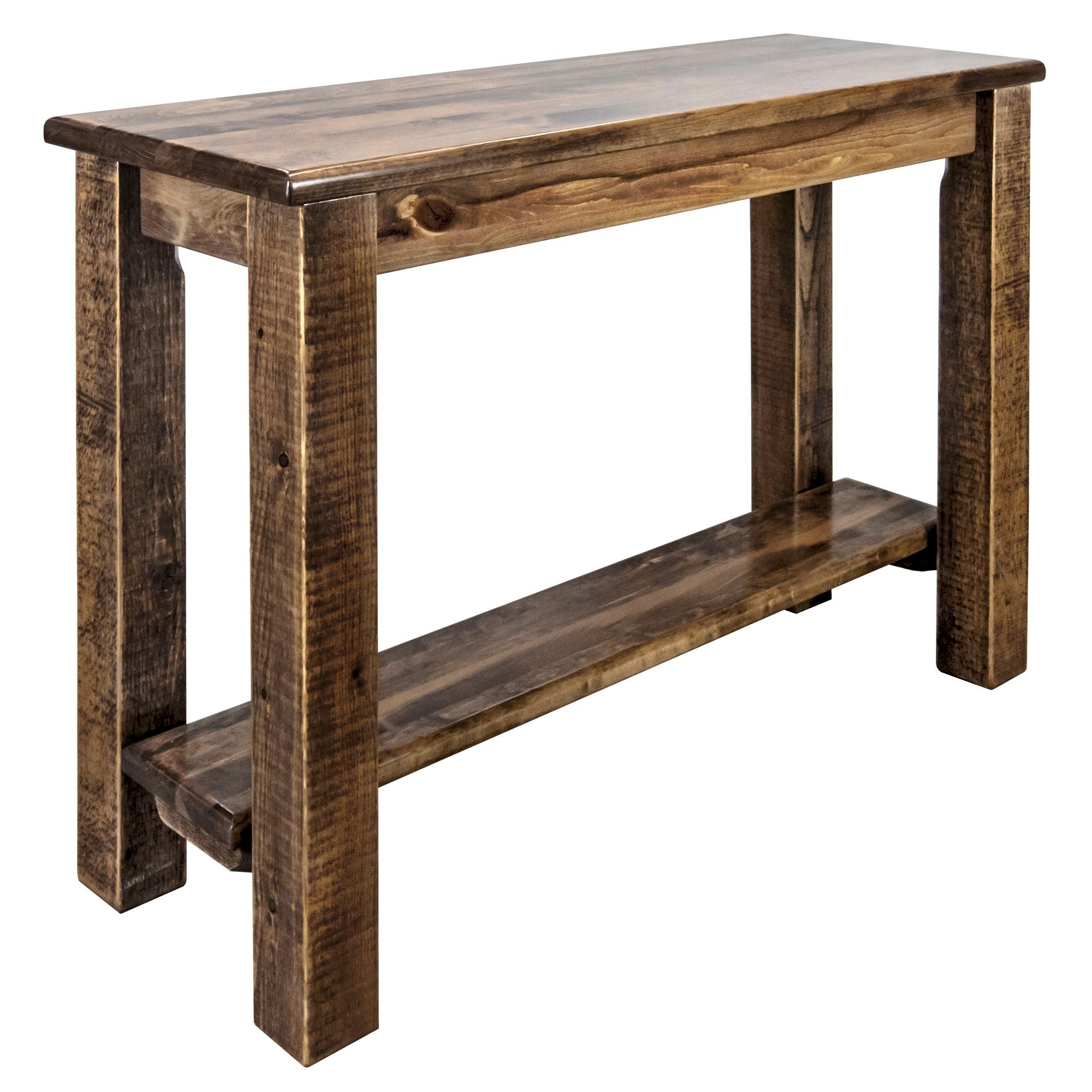 Rustic Homestead Console Table with Shelf - Entryway, Living Room & Hallway Furniture for Farmhouse Decor