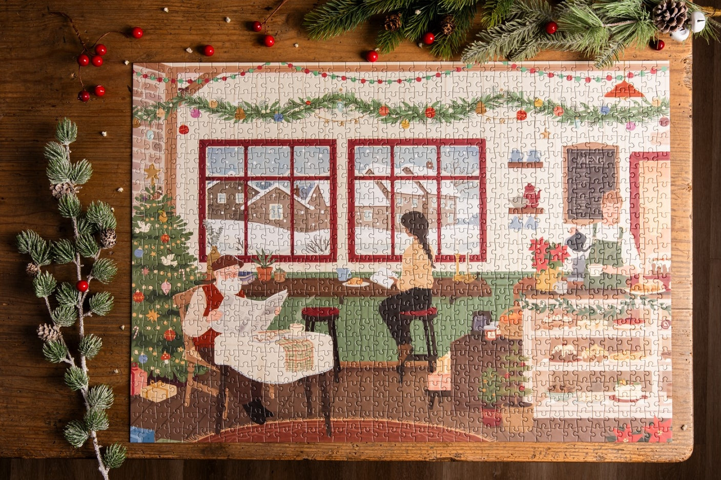 1000 Piece Christmas Jigsaw Puzzle for Adults - Festive Holiday Family Activity & Cozy Winter Night Entertainment