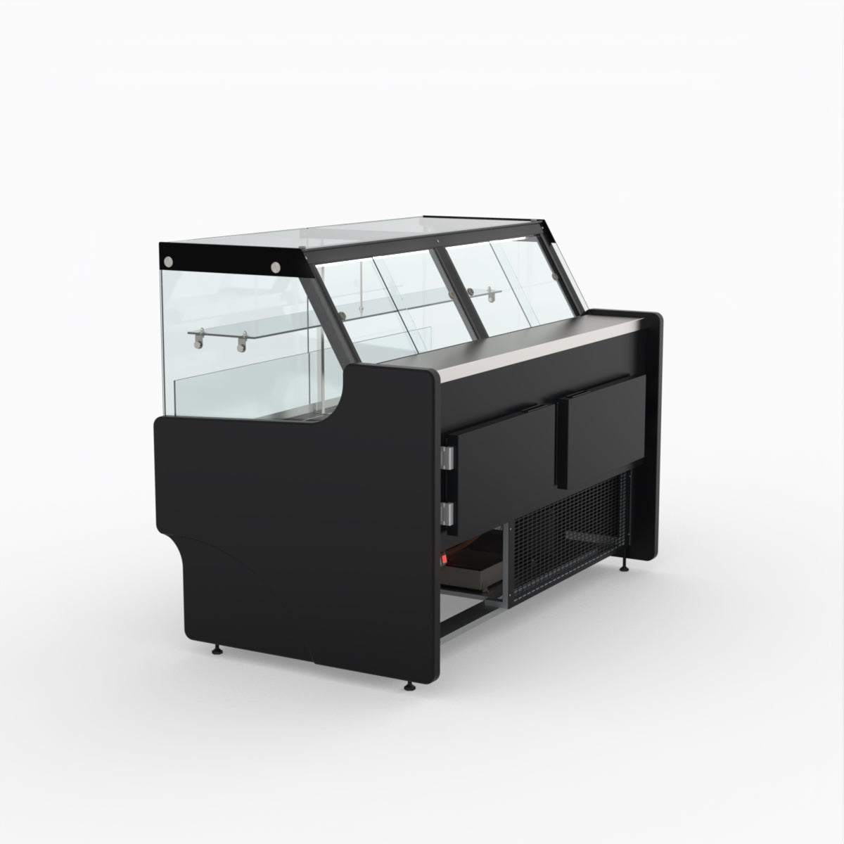 1.5 Meter Deli Showcase Glass Display Case - Commercial Refrigerated Food Display for Bakery, Deli, and Supermarket Use