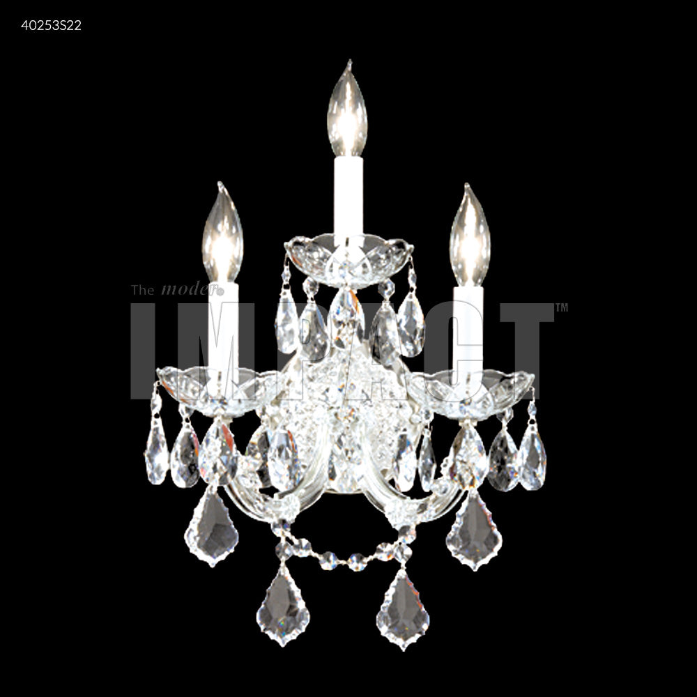 James R. Moder Maria Theresa Triple Wall Sconce - Elegant Vintage Lighting Fixture for Living Room, Bedroom & Hallway Decor