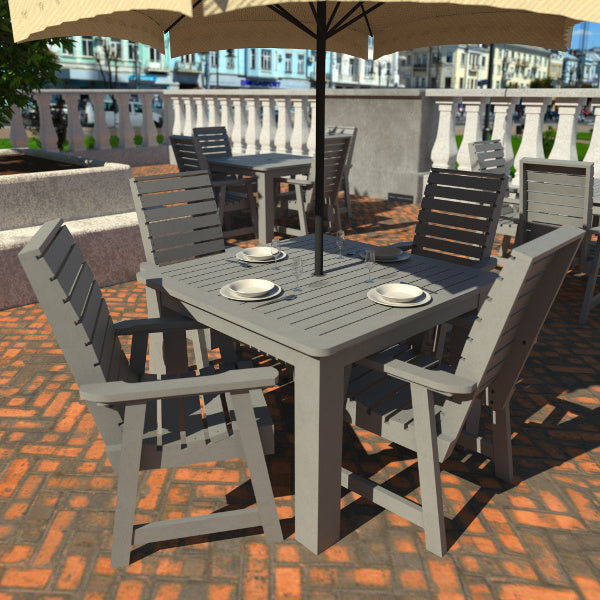 Glennville 5-Piece Square Outdoor Dining Set - Patio Furniture with Table and 4 Chairs - Perfect for Backyard, Garden, and Poolside Gatherings