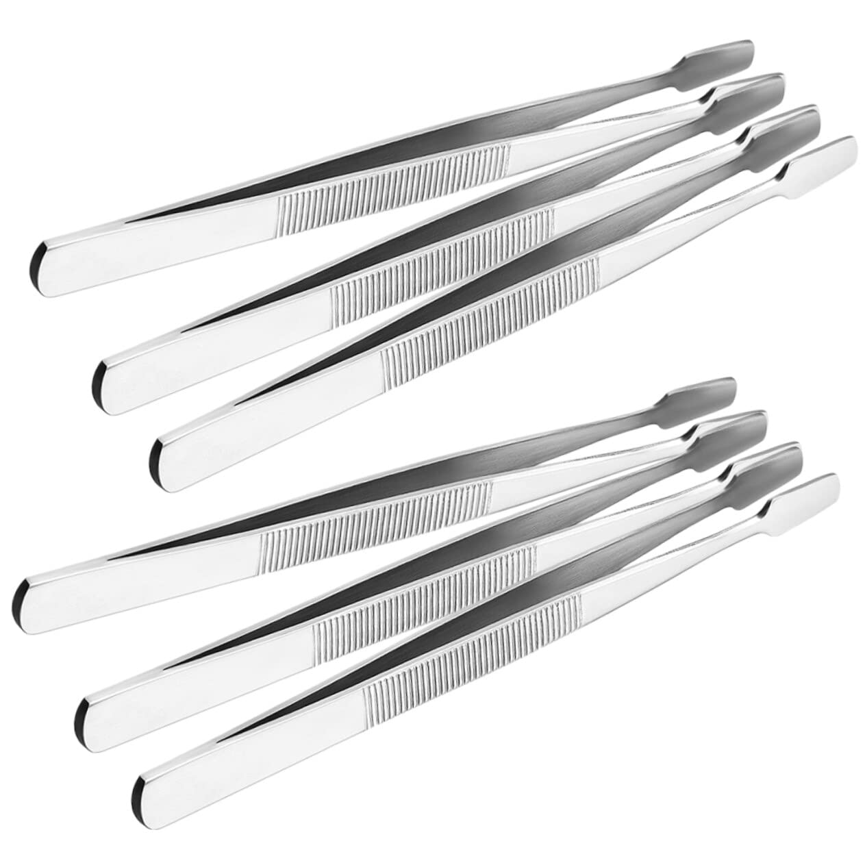 6-Piece Non-Slip Stamp Tweezers Set - Stainless Steel Jewelry & Craft Tool with Eyelash Clip - Perfect for DIY Stamping, Jewelry Making, False Eyelash Application and Precision Crafting