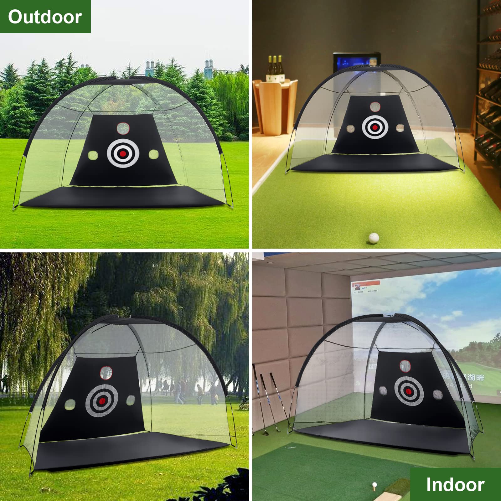 10x7ft Golf Practice Net for Backyard Driving & Chipping - Heavy Duty Golf Training Net with Swing Trainer - Perfect Golf Gift for Men & Women - Ideal for Home, Driving Range & Outdoor Practice