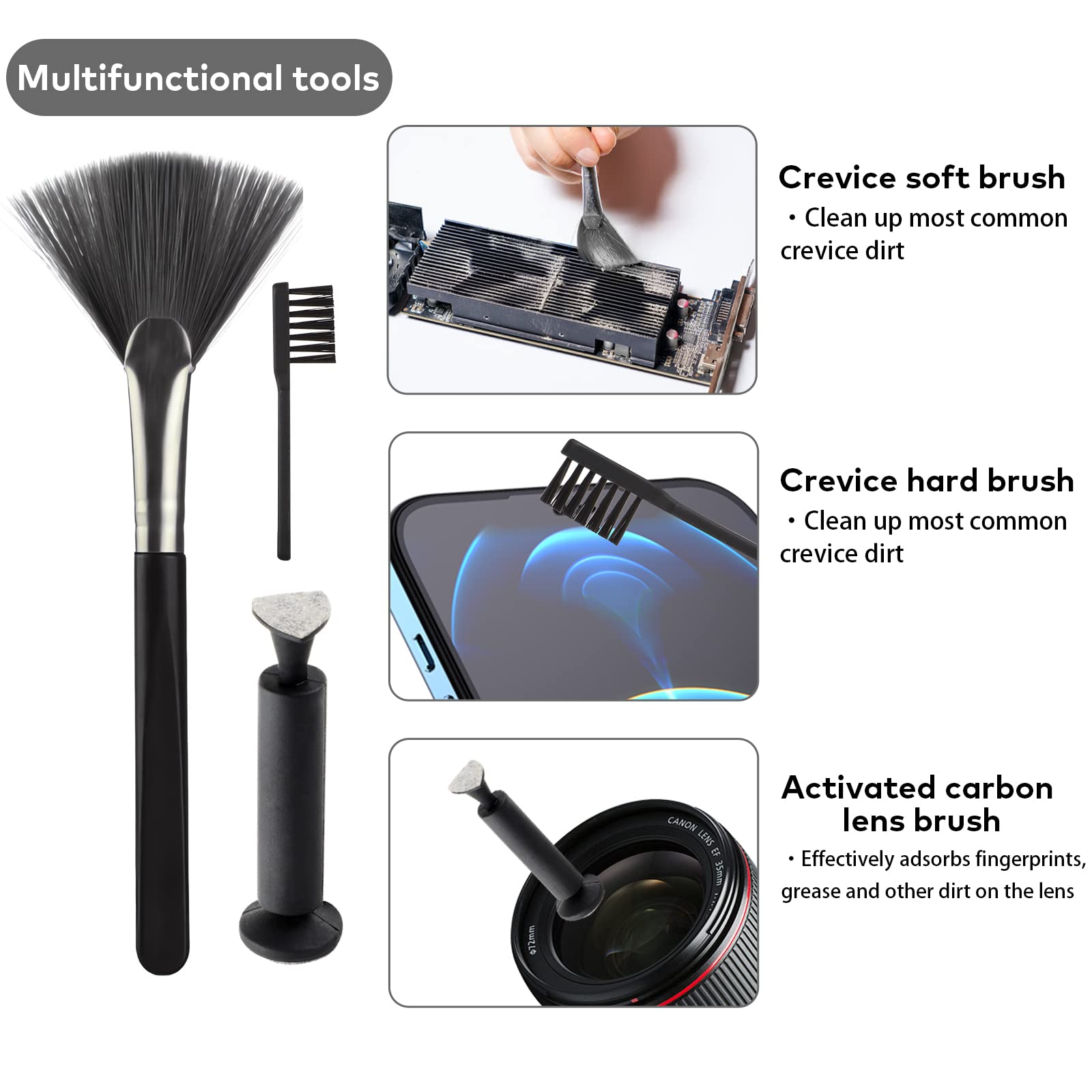 18 in 1 Laptop Cleaning Kit - Keyboard Cleaner, Electronic Cleaner Kit with 5ml Cleaning Liquid for AirPods, Laptop, Phone, Computer & Screen | Perfect for Office, Home & Travel Use