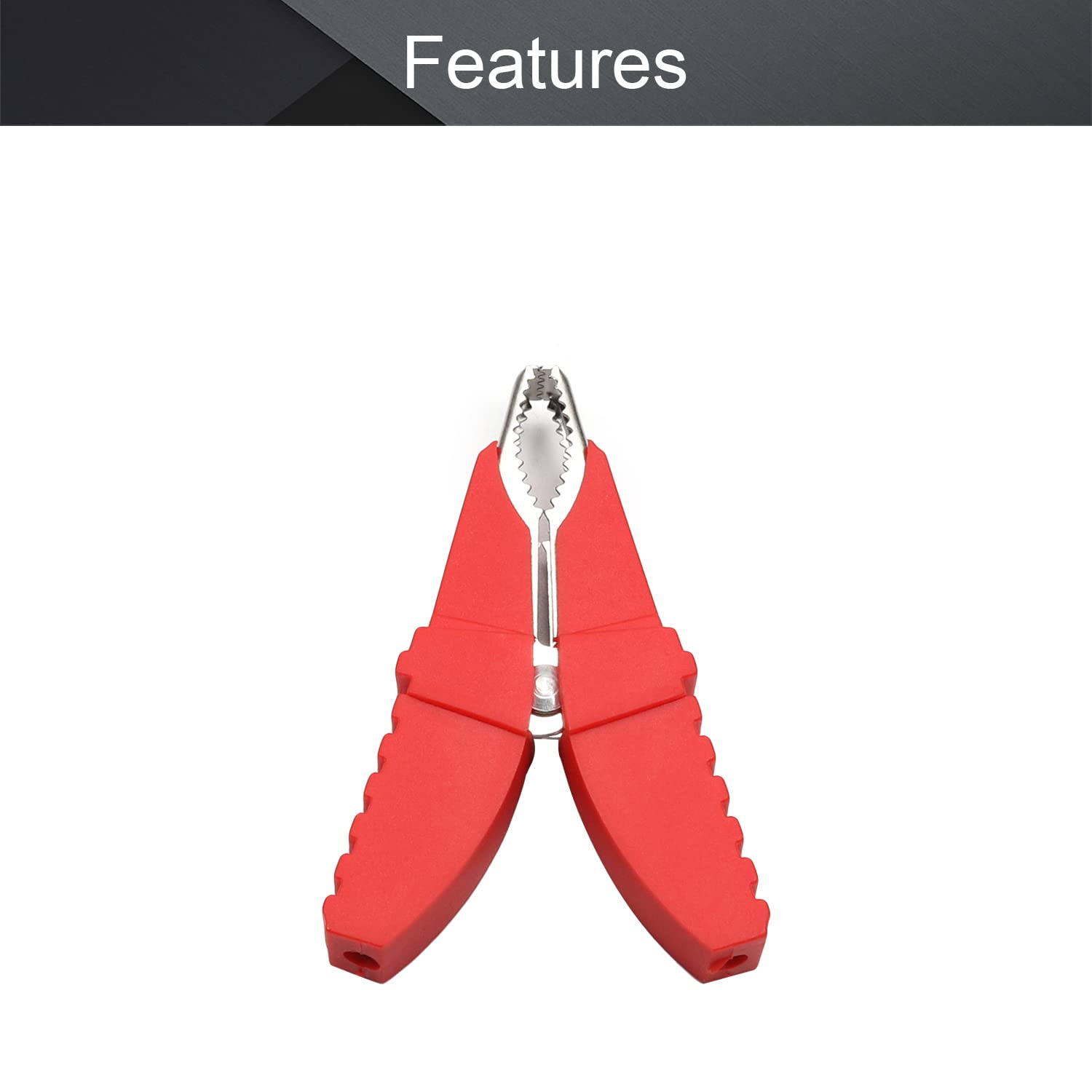 50A Heavy Duty Insulated Alligator Clips - Battery Cable Clamps for Car, Boat & Vehicle Charging - Electrical Test Clamps with Strong Grip - Ideal for Automotive Repair, Marine Battery Maintenance & Power Equipment Testing (Red, 1pc)
