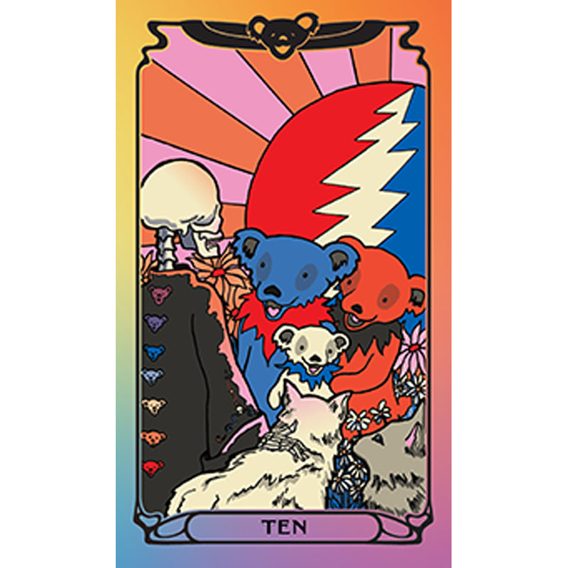 Grateful Dead Official Tarot Deck and Guidebook - 78-Card Set with Illustrated Guide for Divination, Meditation, and Spiritual Growth | Perfect for Fans, Collectors, and Tarot Enthusiasts