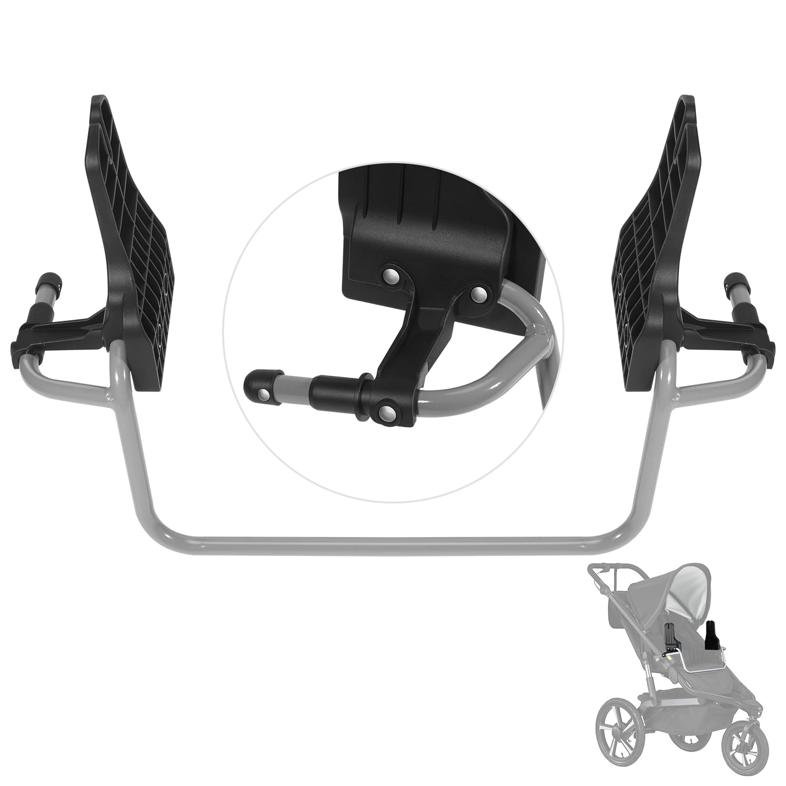 Graco & Baby Trend Car Seat Adapter for Jogging Strollers - Universal Fit for Most BOB Gear & Baby Jogger Strollers - Replacement Part for Safe Outdoor Running & Park Walks with Infant