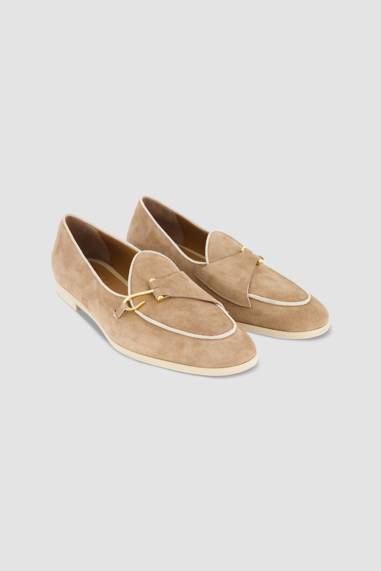 Edhen Milano Comporta Go Beige Suede Loafers for Women - Comfortable Slip-On Driving Shoes - Perfect for Casual Wear, Office & Travel