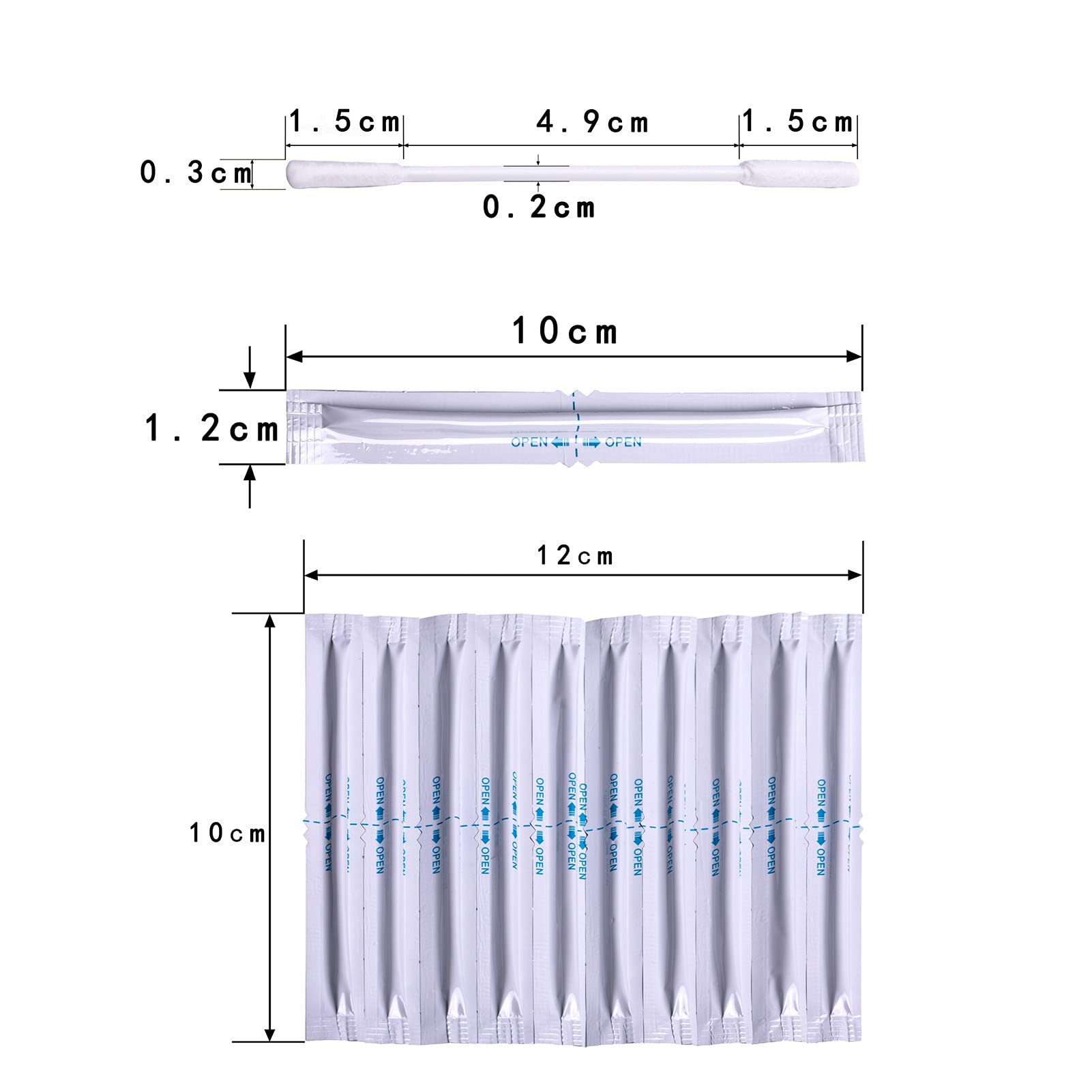 Upgraded 100pcs IQOS Cleaning Swabs Kit - Double-Ended Cotton Swab Sticks with Individually Sealed Packaging | Perfect for IQOS Device Maintenance & Electronics Cleaning