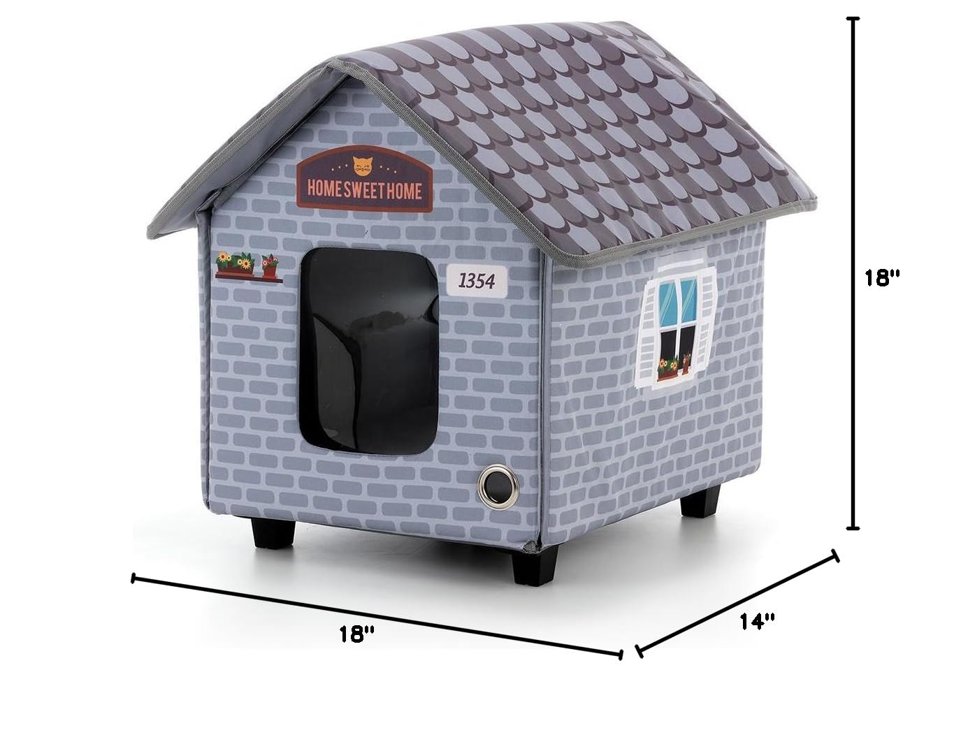 Weatherproof Heated Cat House for Outdoor Cats in Winter - Insulated Warm Shelter with Thermostat, Easy Assembly - Perfect for Porch, Garage & Backyard Use