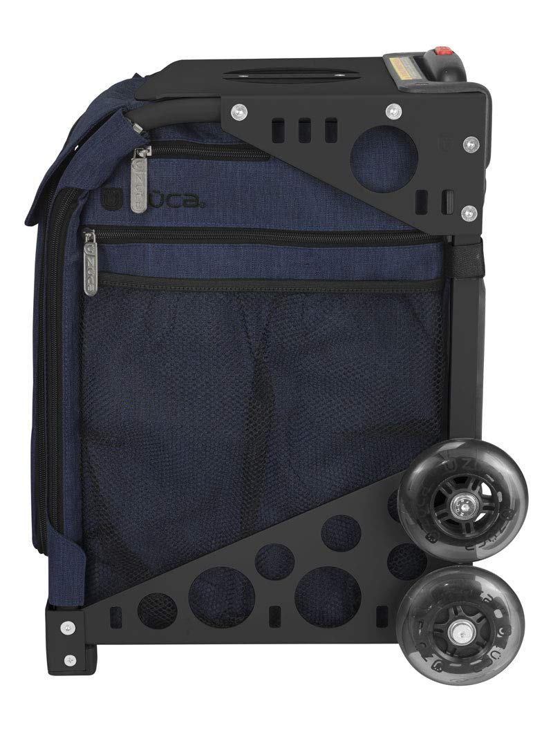 ZUCA Sport Cobalt Insert & Black Frame Rolling Backpack with LED Flashing Wheels - Perfect for School, Travel, and Sports Gear Storage