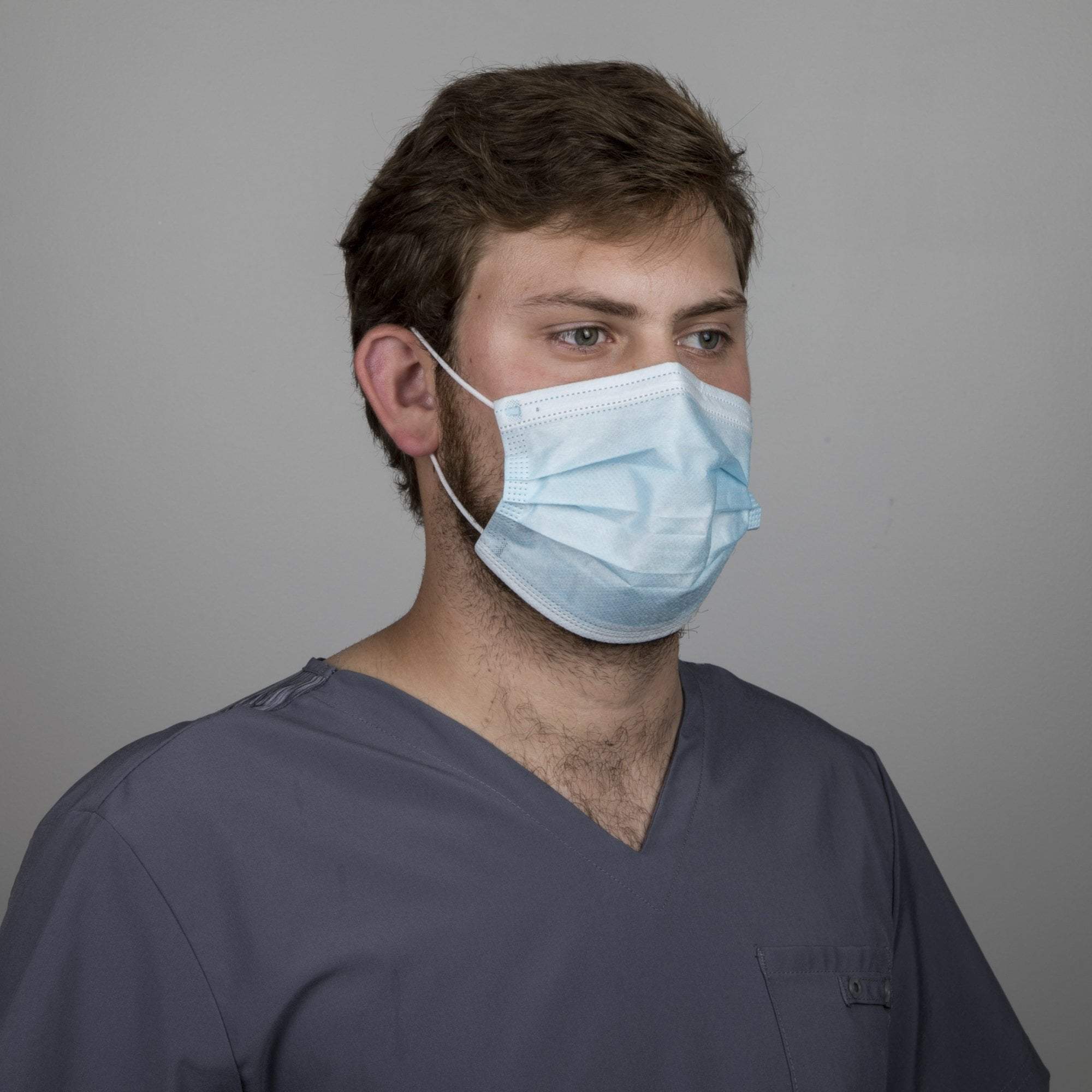 3-Ply Disposable Face Masks - 50 Pack, Blue - Comfortable & Breathable for Daily Protection - Perfect for Work, Travel, and Public Safety