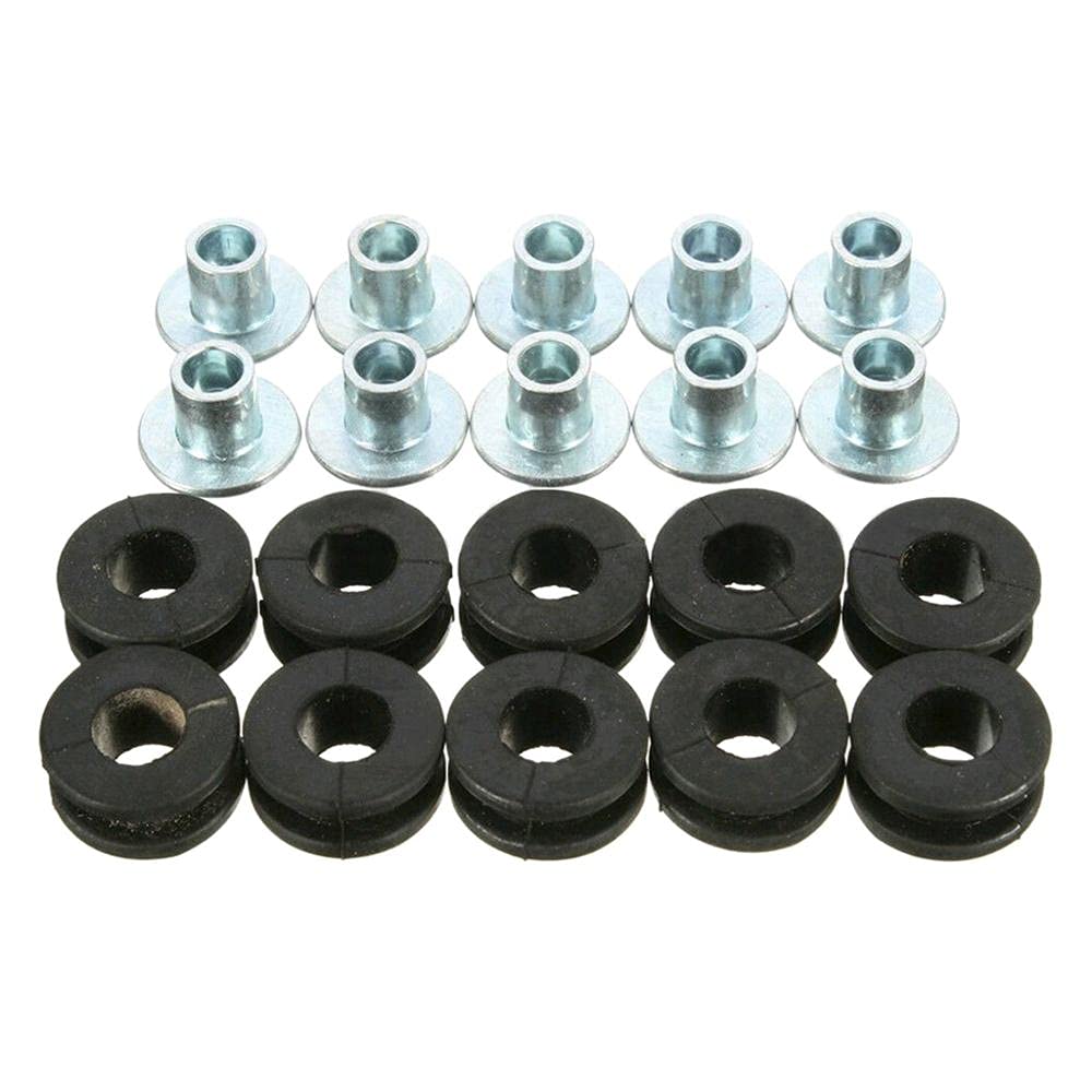 10pcs Motorcycle Fairing Rubber Grommets Kit - Universal Fit for Honda, Yamaha, Suzuki & Kawasaki Bikes - Durable Washer Assortment for Fender Covers & Cowls - Perfect for Motorcycle Maintenance & Body Panel Protection